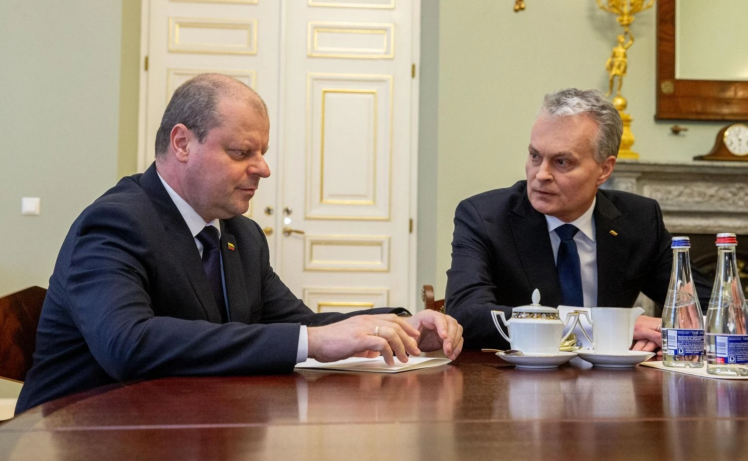 Prezidentas Gitanas Nausėda sukritikavo premjero Sauliaus Skvernelio svarstymus dėl kainų reguliavimo. Juditos Grigelytės (VŽ) nuotr.