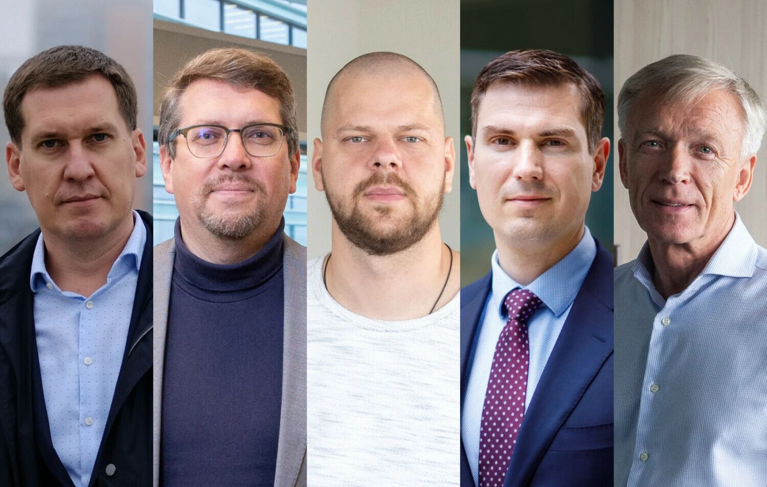 Raimondas Reginis, „Ober-Haus“ rinkos tyrimų vadovas Baltijos šalims, Mindaugas Kulbokas, „Newsec Advisers LT“ tyrimų ir analizės grupės vadovas, Tomas Sovijus Kvainickas, „Inreal“ investicijų ir analizės vadovas, Algirdas Navickas, „Reaction“ partneris, Algirdas Avulis, „Hanner“ valdybos pirmininkas. VŽ koliažas.