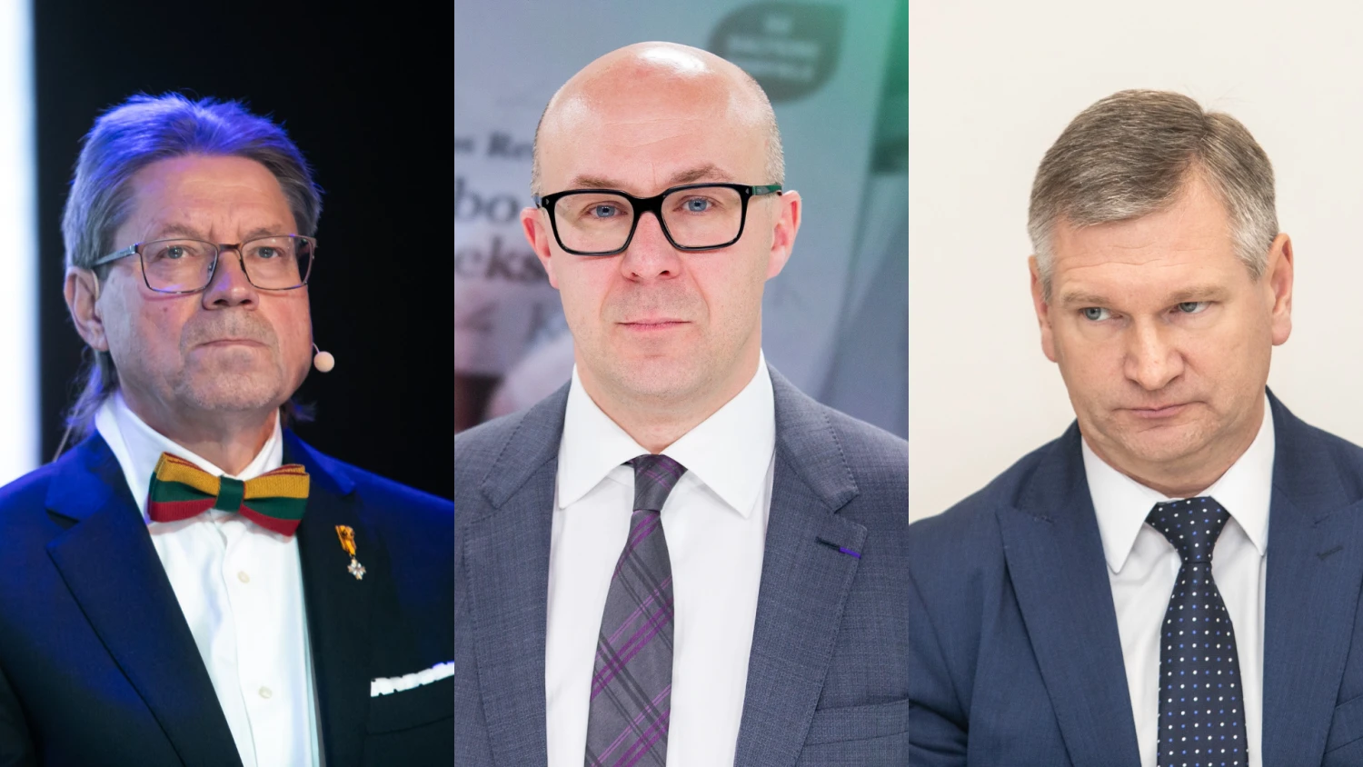 Stasys Šedbaras, Seimo Teisės ir teisėtvarkos komiteto (TTK) pirmininkas, Tomas Davulis, mokslininkas, ir Aurelijus Gutauskas, Aukščiausiojo Teismo teisėjas. BNS nuotr.