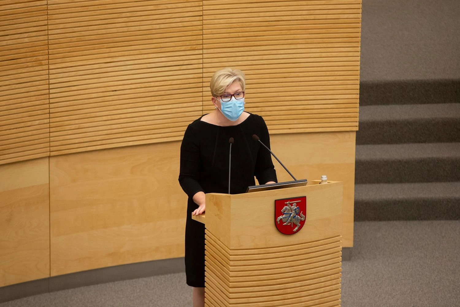 Paskirtoji premjerė Ingrida Šimonytė Seime pristato būsimosios Vyriausybės programą. Vladimiro Ivanovo (VŽ) nuotr.