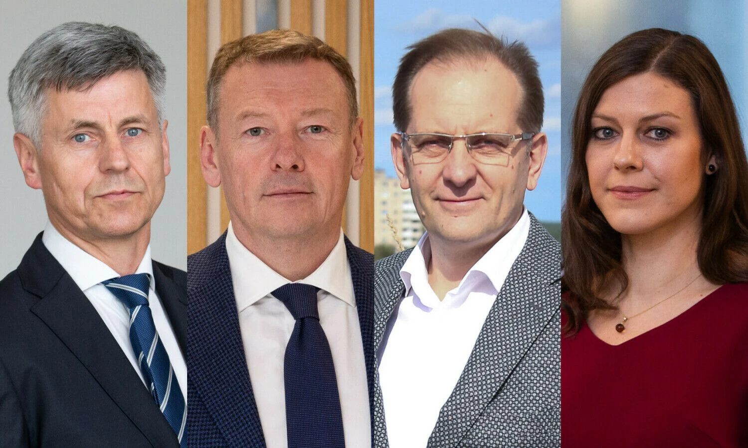 Dalius Gedvilas, Lietuvos statybininkų asociacijos prezidentas, Vidmantas Janulevičius, Lietuvos pramonininkų konfederacijos prezidentas, Arūnas Šlenys, statybų bendrovės „Naresta“ vadovas, Indrė Genytė-Pikčienė, „INVL Asset Management“ vyriausioji ekonomistė. VŽ koliažas.