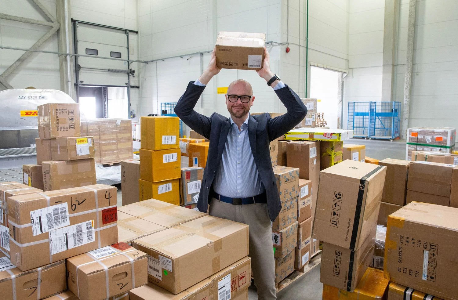 Mindaugas Pivoriūnas, logistikos, siuntų pristatymo paslaugų UAB „DHL Lietuva“ generalinis direktorius. Juditos Grigelytės (VŽ) nuotr.