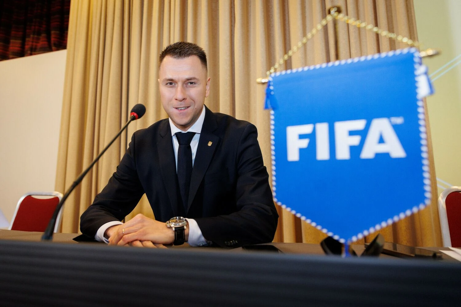 Edgaras Stankevičius, naujasis LFF prezidentas. Eriko Ovčarenko / BNS nuotr.