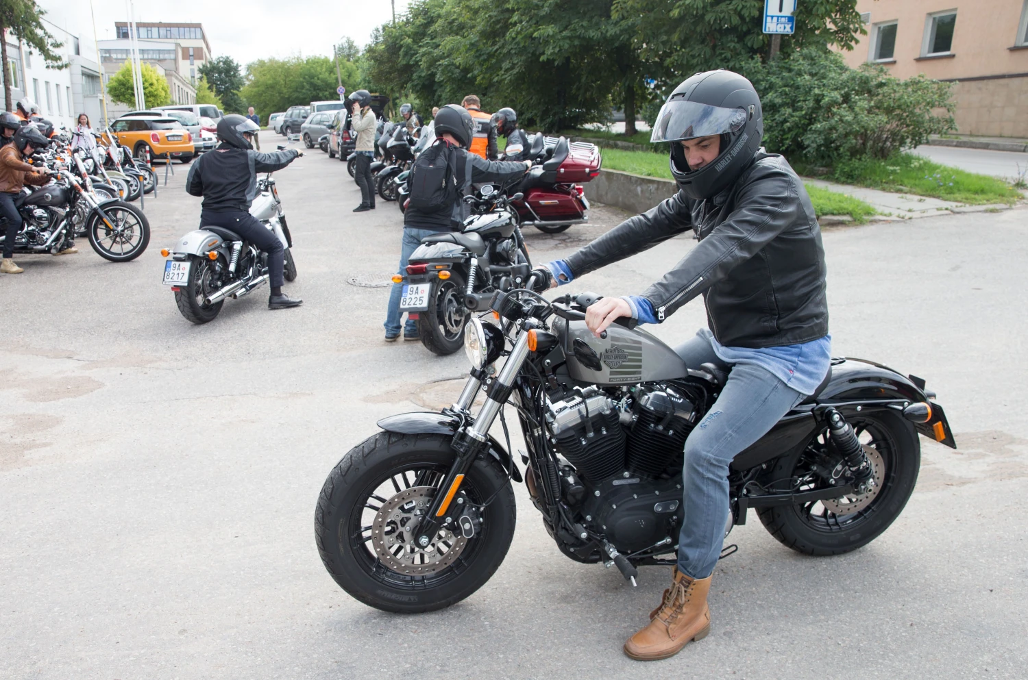 Mažasis „Harley-Davidson 48“ į akis krito vos atėjus. Juditos Grigelytės (VŽ) nuotr.
