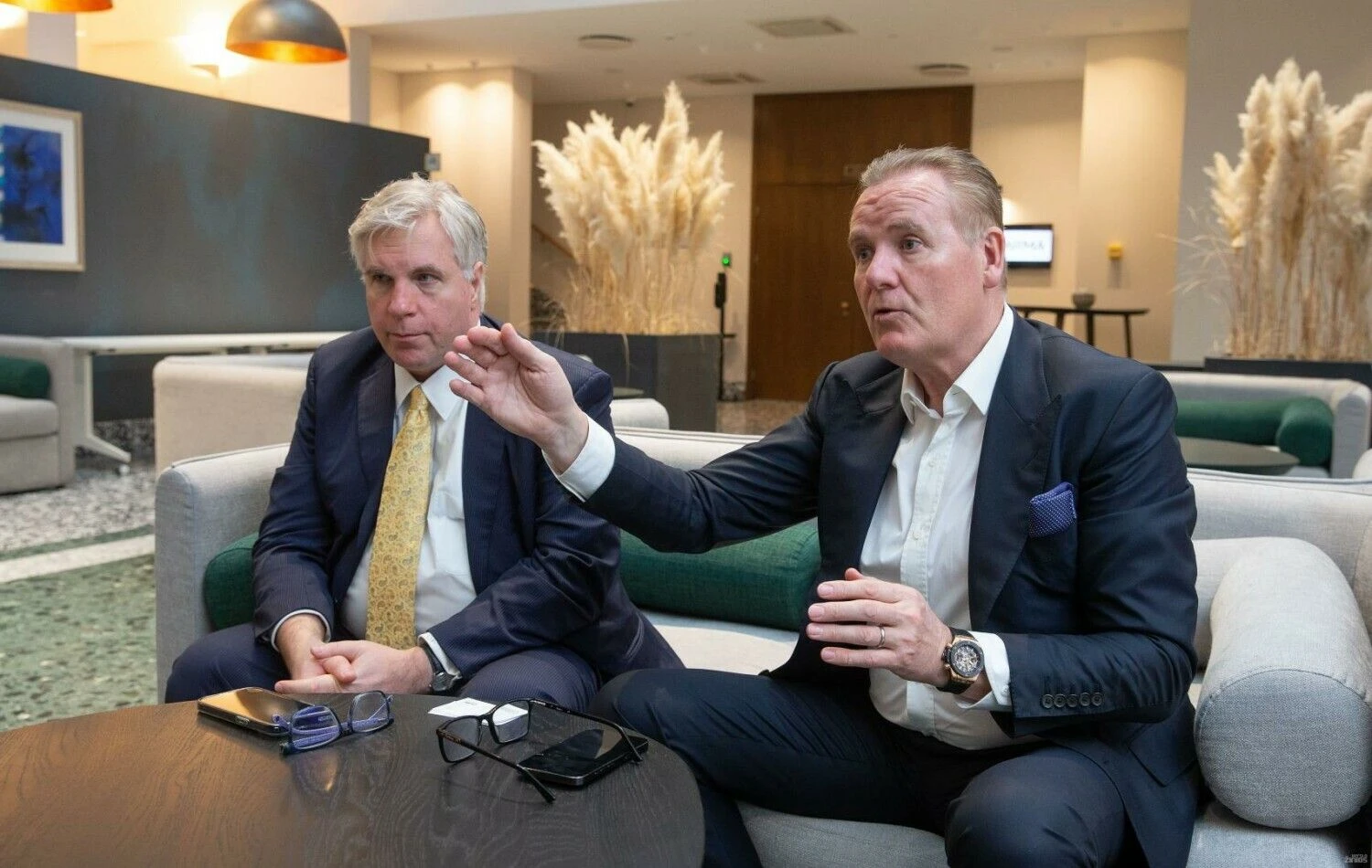 Ericas Sieversas, „ClonBio Group“ akcininkas ir investicijų direktorius (kairėje), ir Markas Turley, „ClonBio Group“ įkūrėjas ir direktorius. Juditos Grigelytės (VŽ) nuotr.