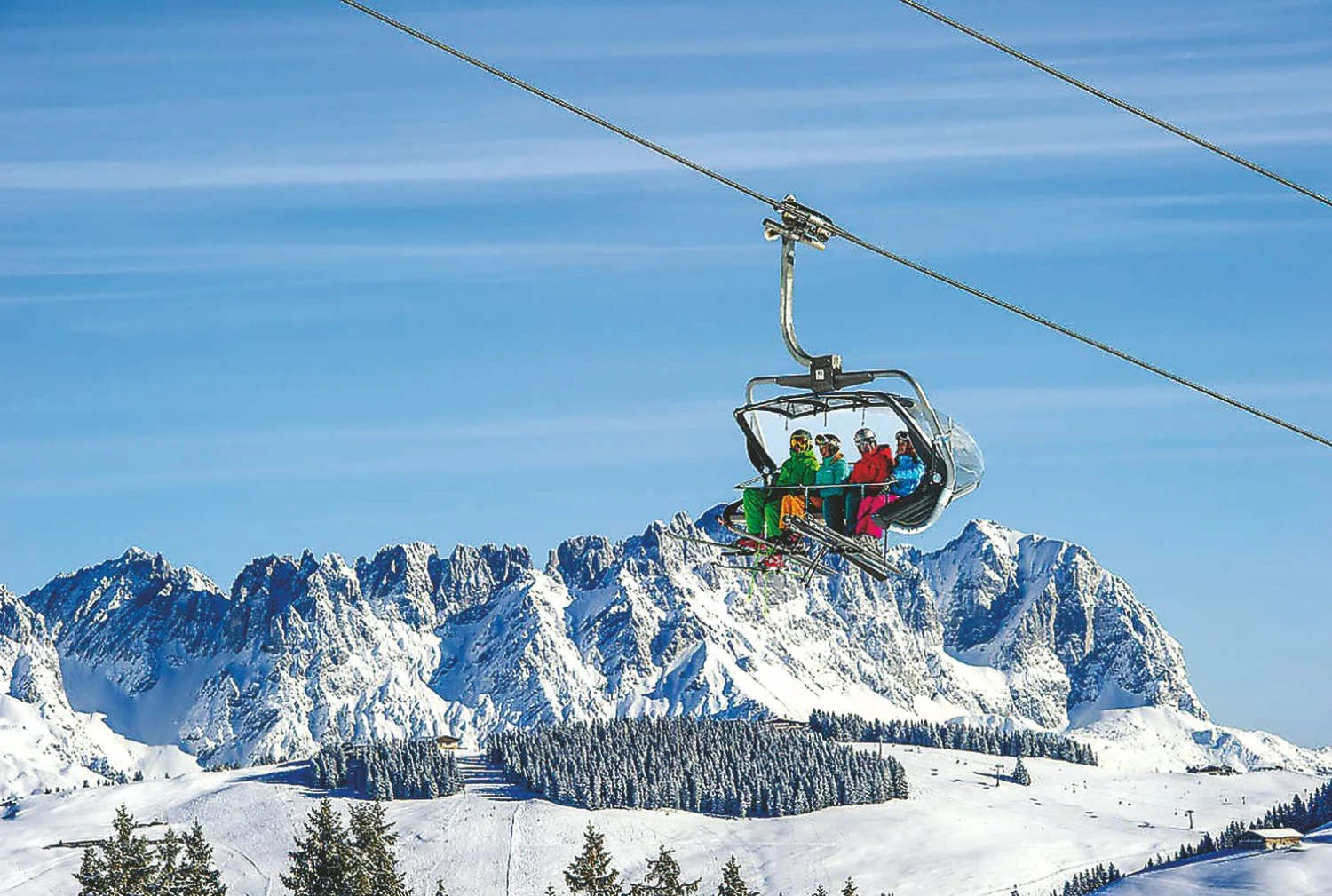 Austrijos Skiwelt Kaiser-Brixental kalnų kurortas turi beveik 300 km slidinėjimo trasų. SkiWelt Wilder Kaiser-Brixental/„European Best Destinations“ nuotr. 
