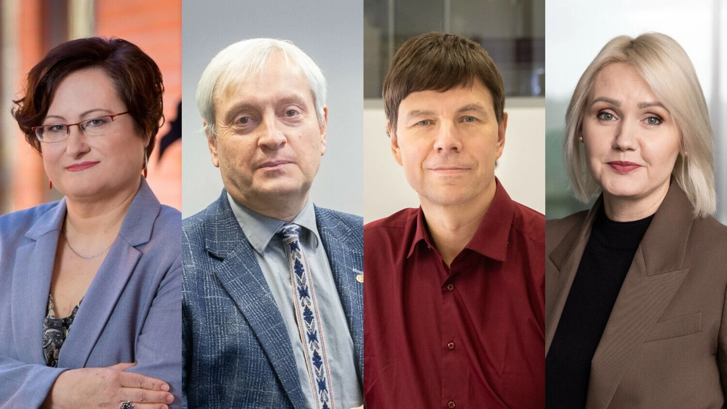 VŽ koliažas. Iš kairės: Roma Stubrienė, Gintaras Valušis, Daumantas Matulis, Laima Balčiūnė