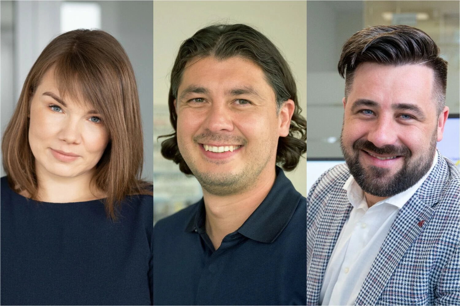 Iš kairės: investuotojai A. Gedraitė, D. Čerjazdanovas, P. Pocius. „Mano pinigų“ koliažas.