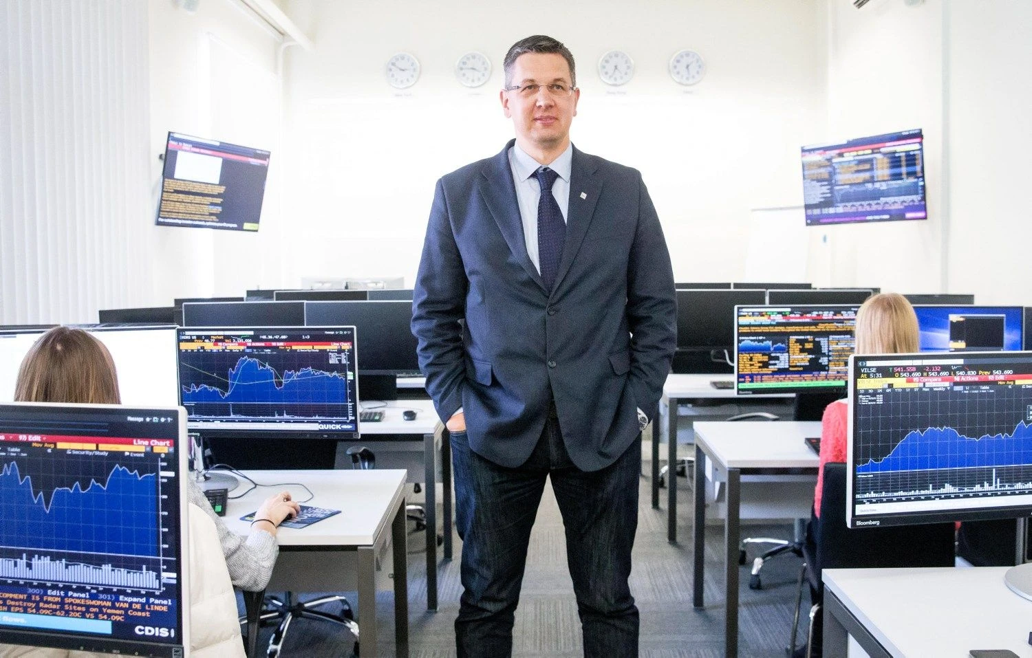 Rytis Krušinskas, Kauno technologijos universiteto (KTU) Finansų katedros vedėjas, akcentuoja švietimo ir ilgalaikės vizijos svarbą Lietuvos gerovei.
Juditos Grigelytės (VŽ) nuotr.