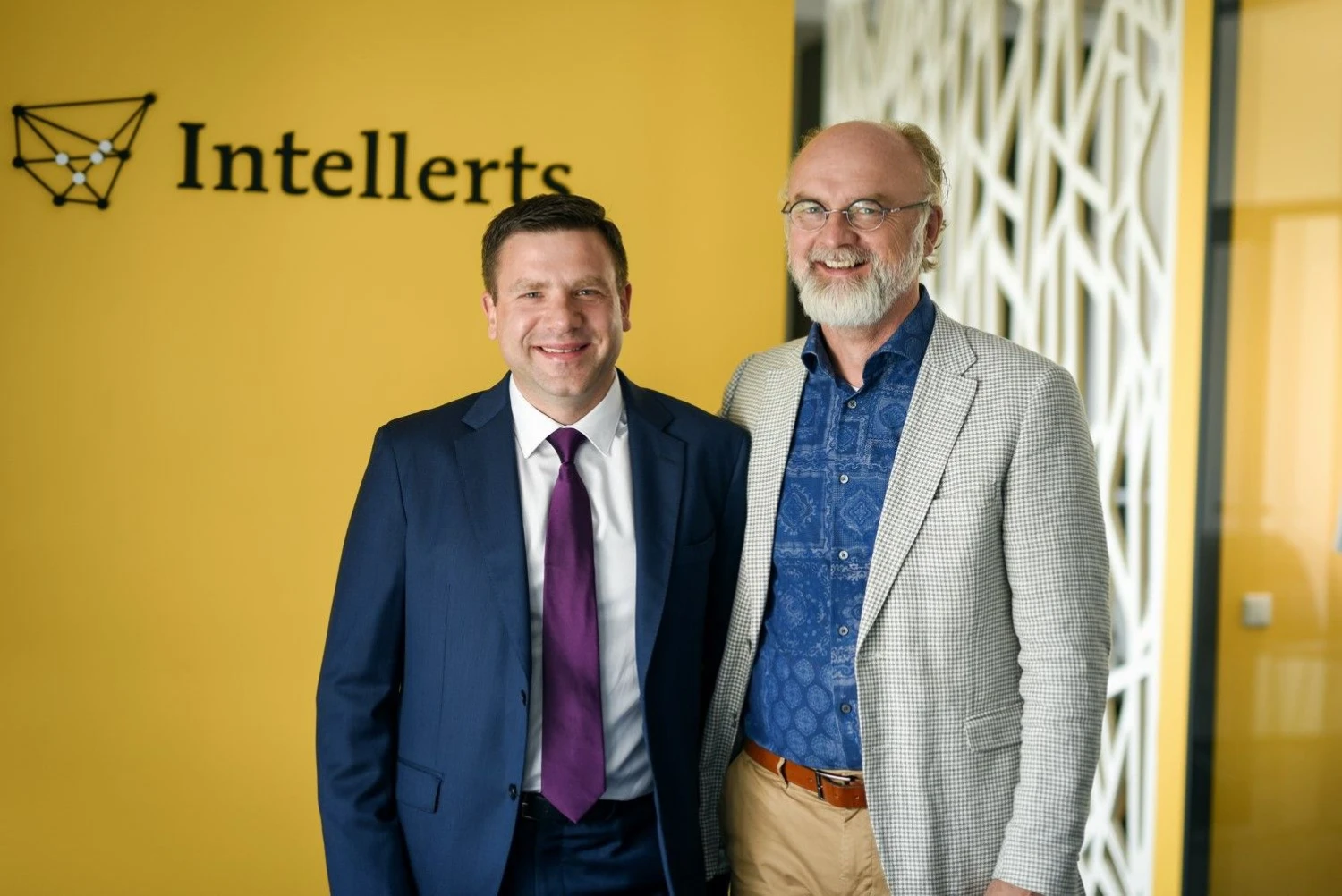 „Intellerts“ vadovaujantysis direktorius Martinas Haagortas ir vienas bendrovės steigėjų Mindaugas Leonavičius