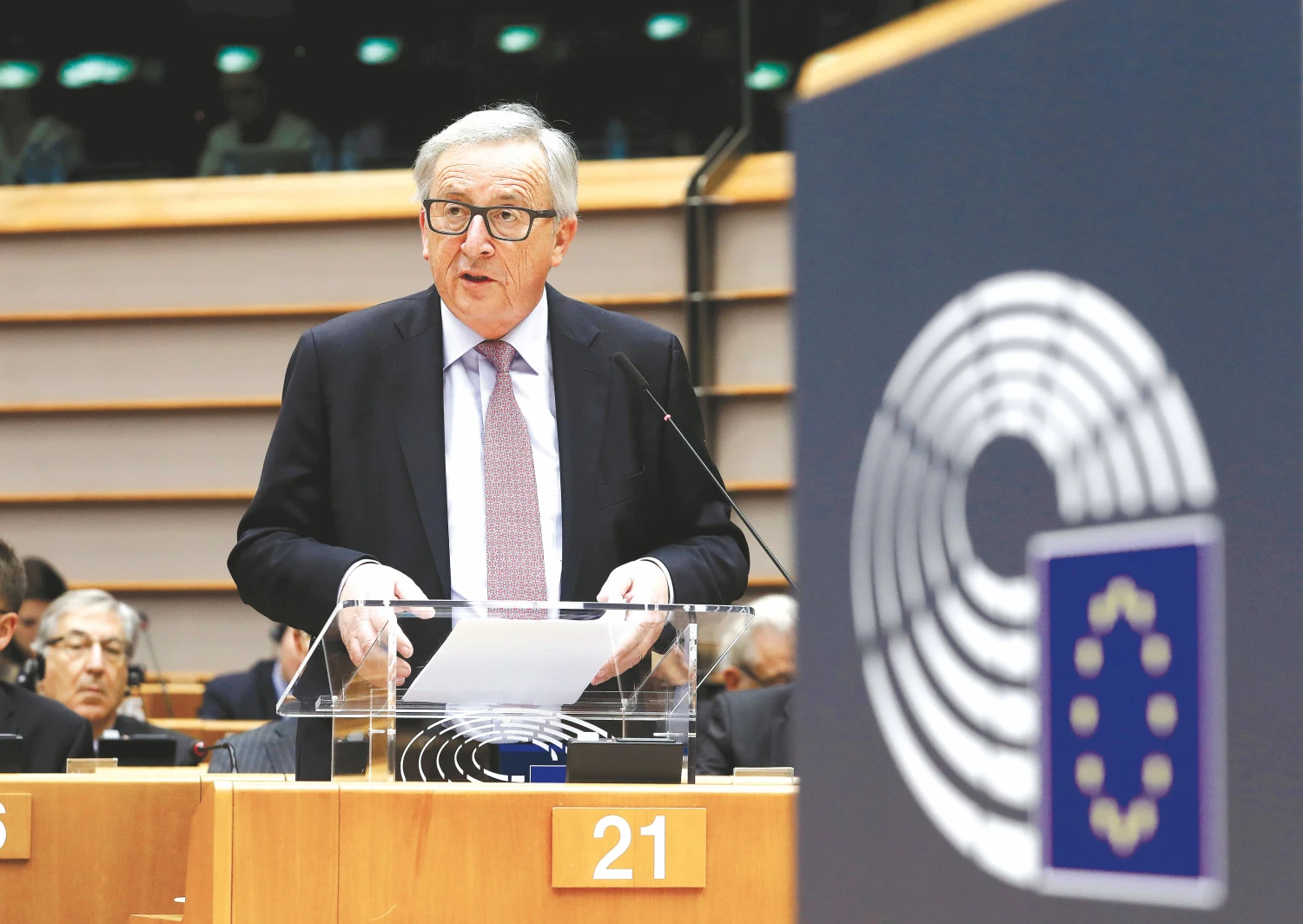 Jeanas Claude‘as Junckeris, EK pirmininkas: „Nėra geresnio momento nei dabar diskusijai apie ES ateitį.“
Yveso Hermano („Reuters“ / „Scanpix“) nuotr.