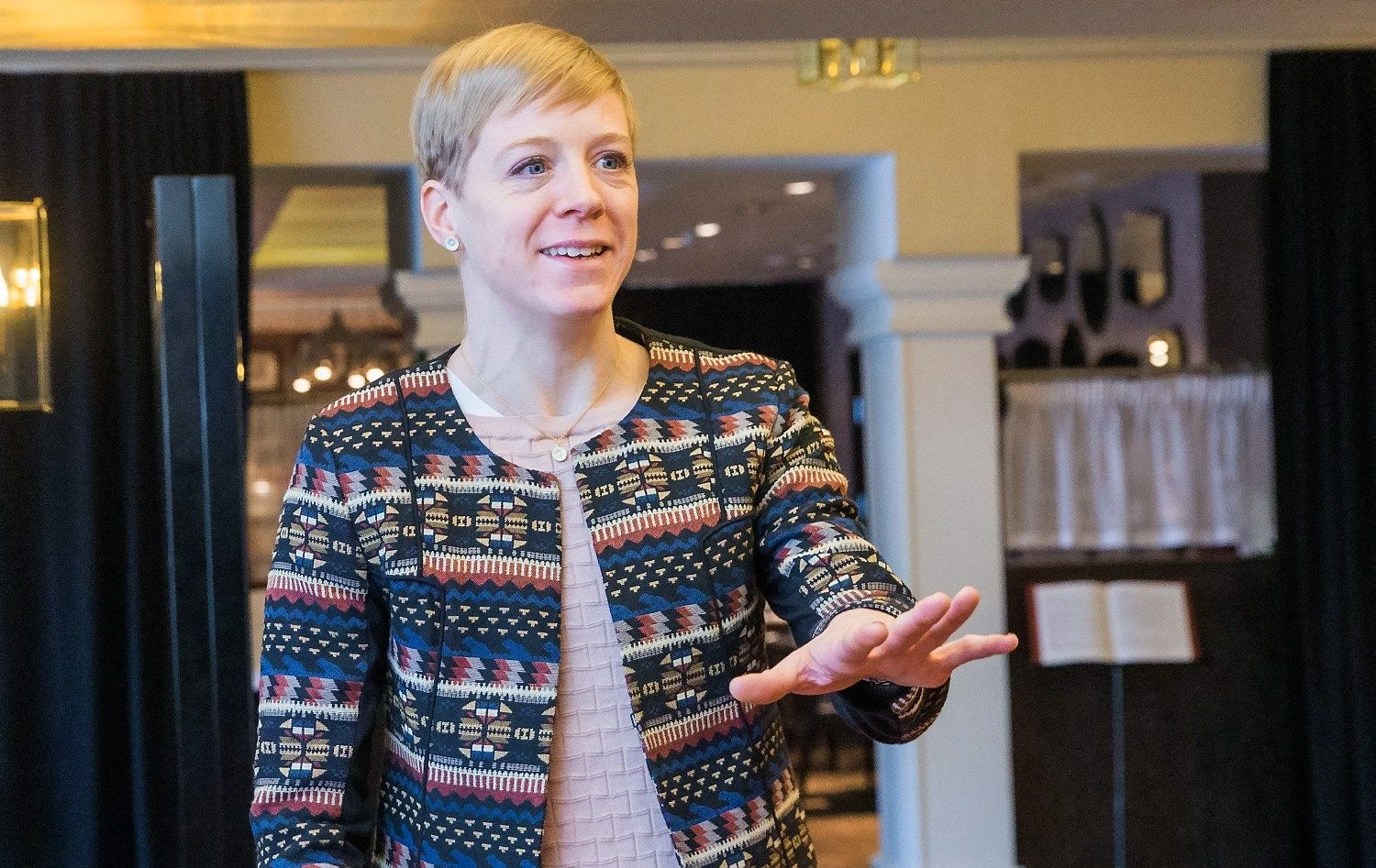 Kate Sherry, bendrovės „Ryanair“ maršrutų ir veiklos plėtros direktorė. Juditos Grigelytės (VŽ) nuotr.