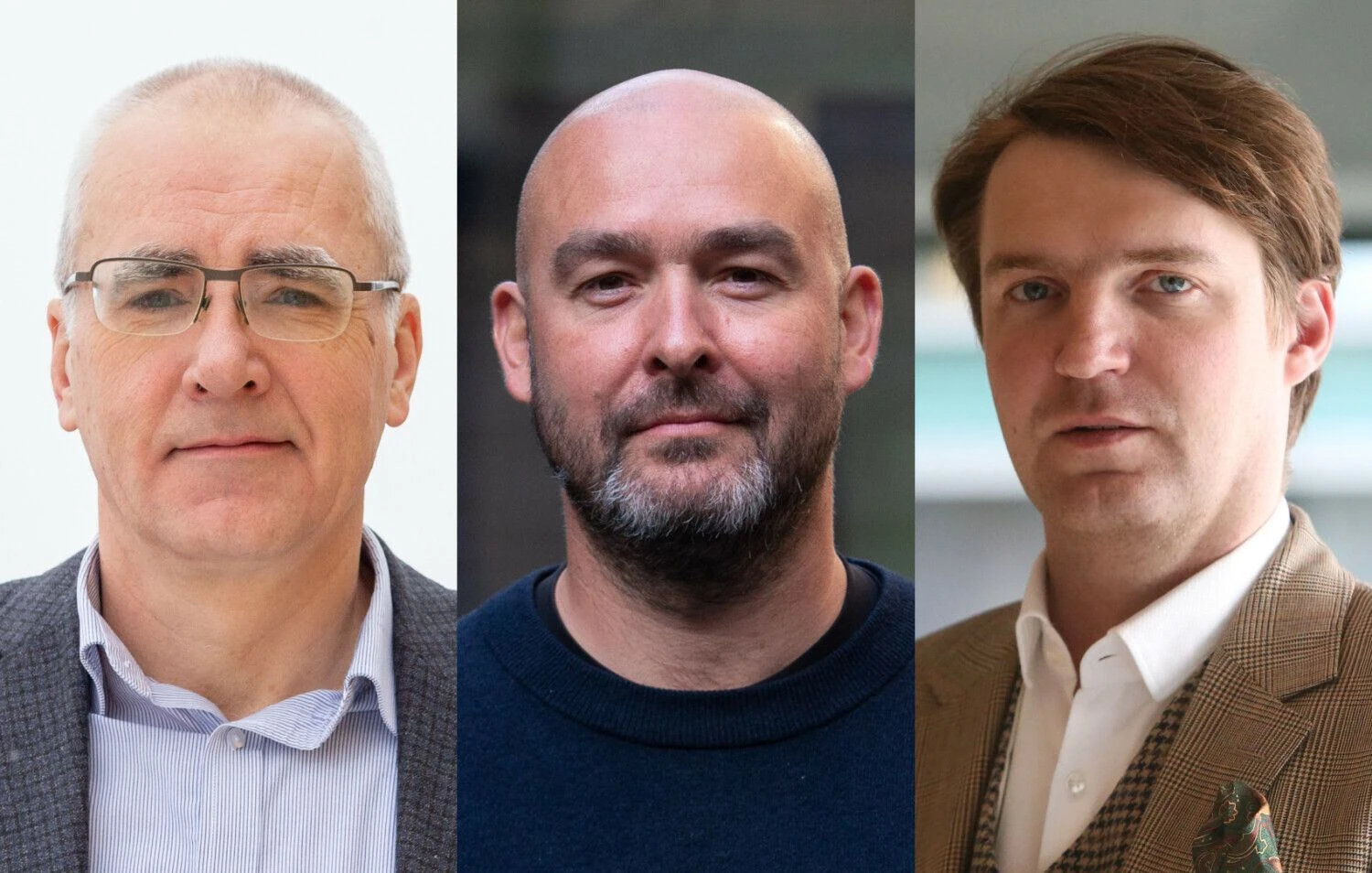 Tauras Paulauskas, UAB „Unitectus“ direktorius, Lukas Rekevičius, Lietuvos architektų rūmų pirmininkas, Antanas Dagelis, architektų biuro „Cloud architektai“ steigėjas. VŽ koliažas.