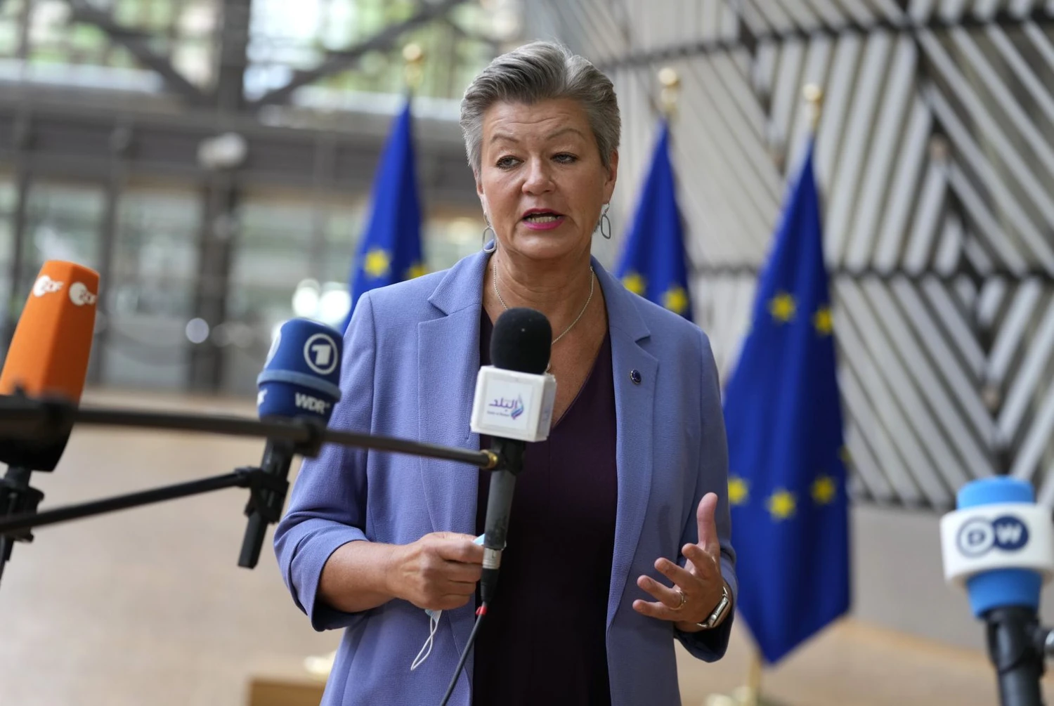 Ylva Johansson. AP/Virginijos Mayo/„Scanpix“ nuotr.