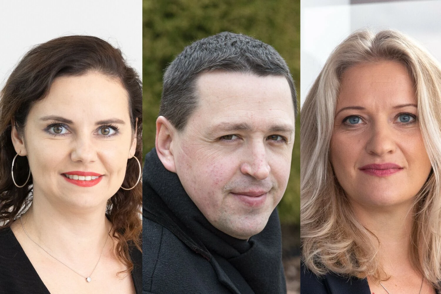 A. Daukšienė, D. Ridikas, J. Rojaka, investuotojai. „Mano pinigų“ koliažas.