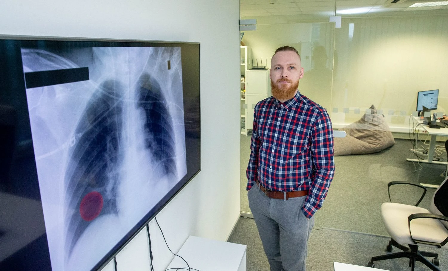 Gediminas Pekšys, dirbtinio intelekto sprendimų įmonės „Oxipit“ vadovas. Juditos Grigelytės (VŽ) nuotr.