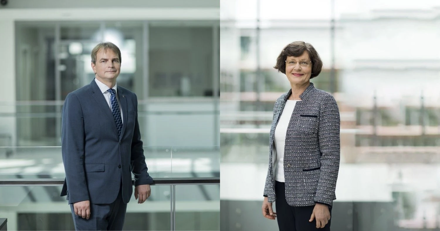 Prof. K. Petrikonis ir prof. V. Lesauskaitė.