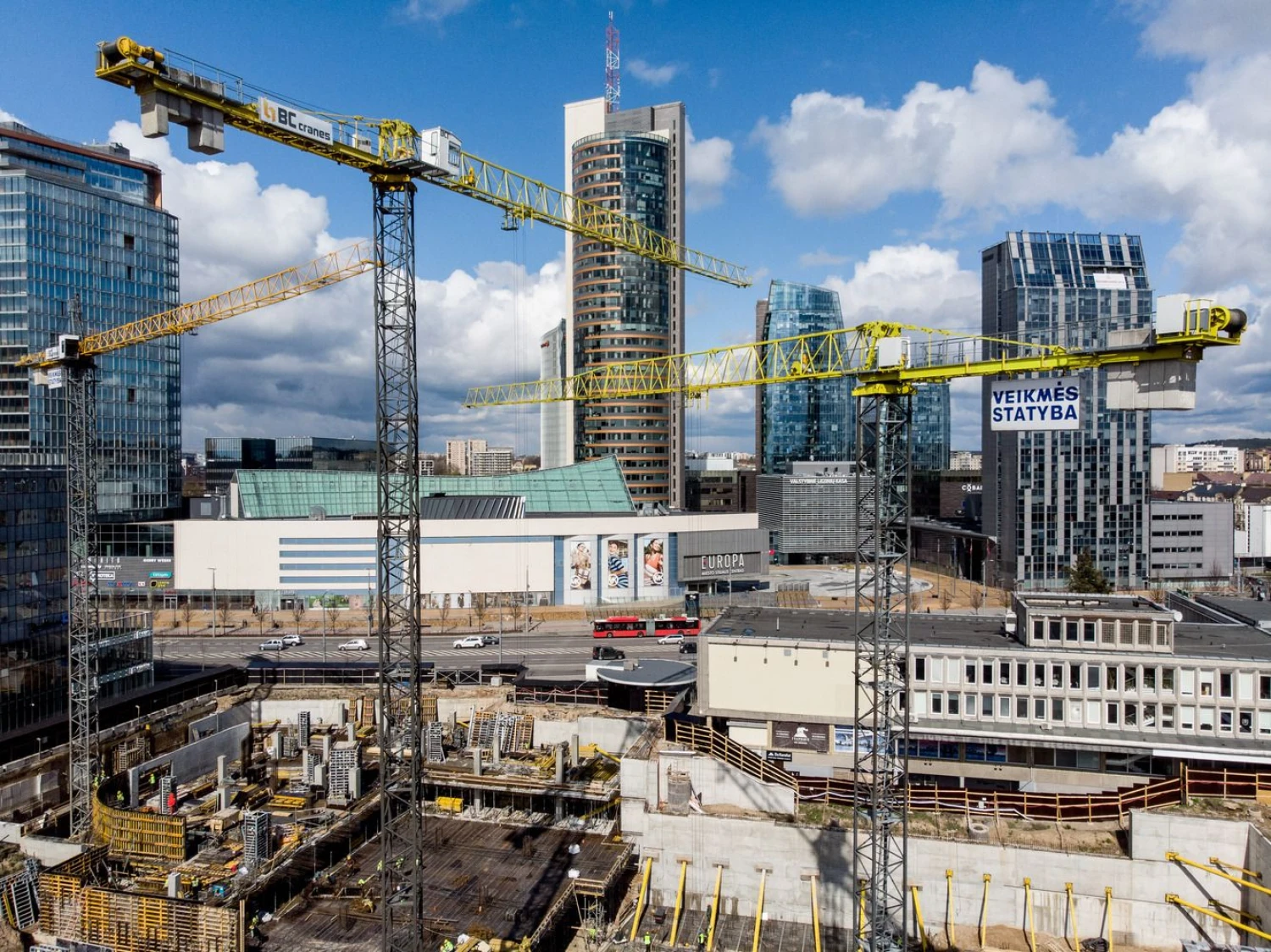 D. Libeskindo komercinio komplekso „Artery“ statybos Vilniuje. Vladimiro Ivanovo (VŽ) nuotr.