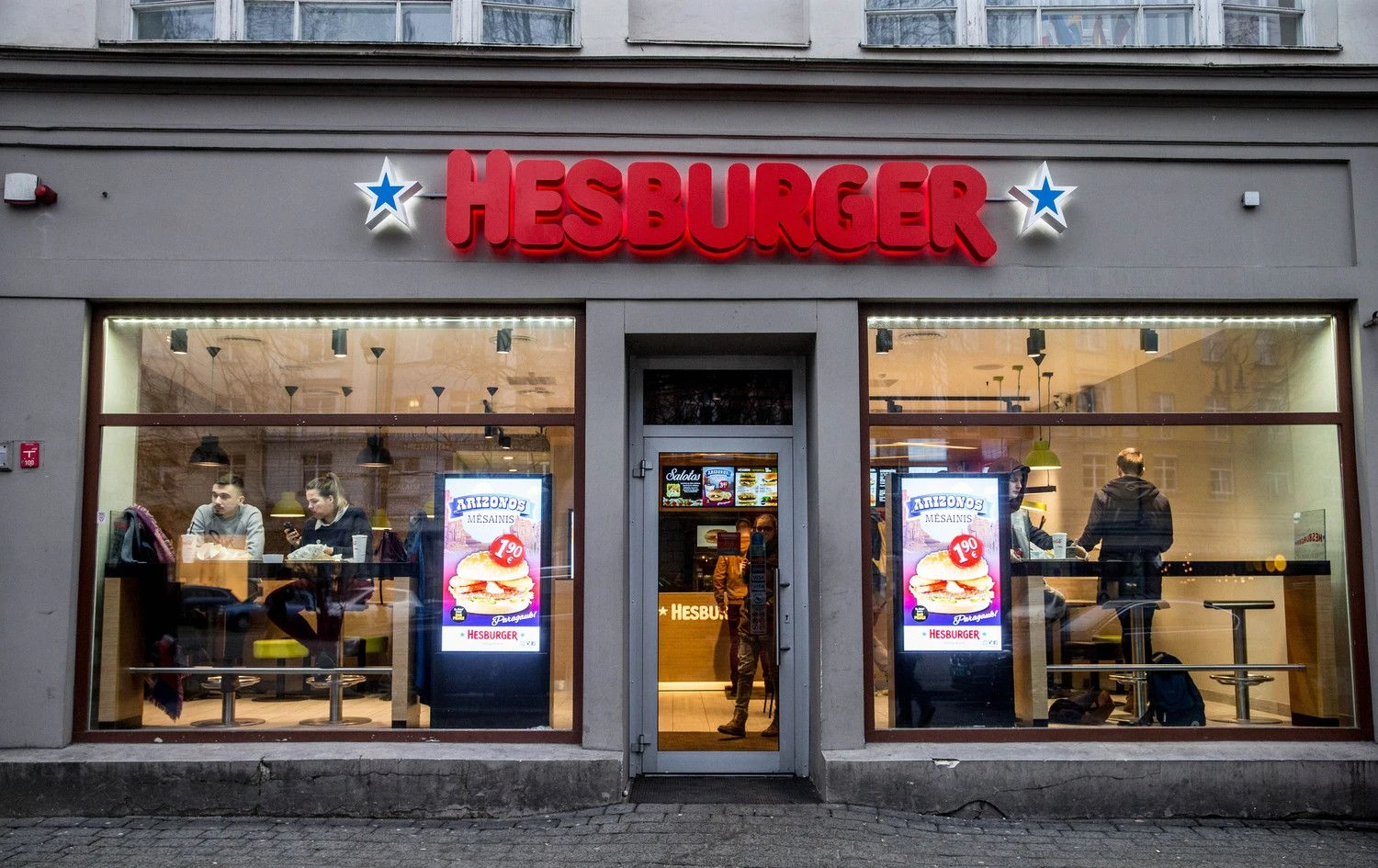 Greito maisto restoranas „Hesburger“ Vilniuje, Didžiojoje gatvėje. Juditos Grigelytės (VŽ) nuotr.
