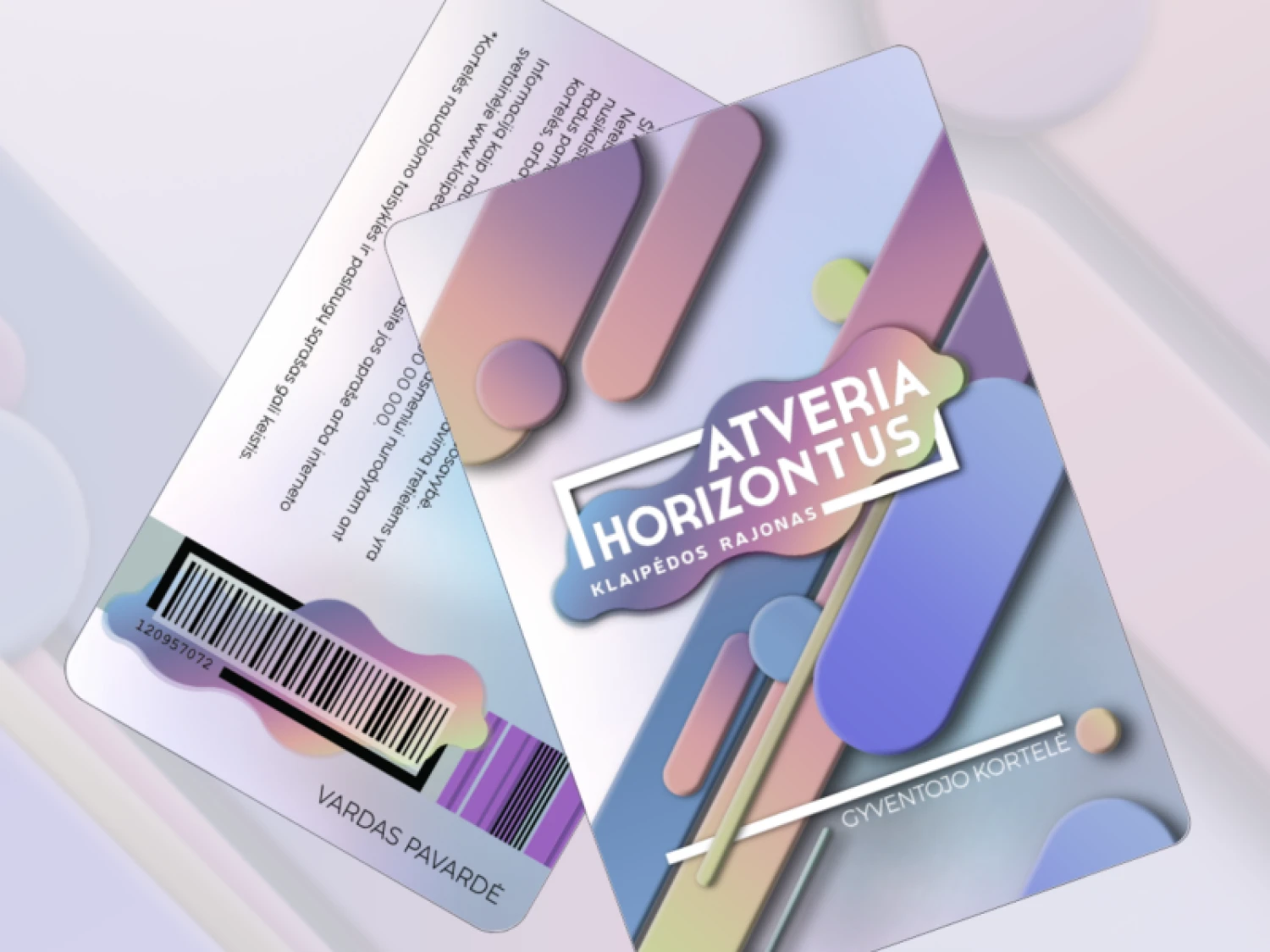 Klaipėdos rajono gyventojo kortelė. Klaipėdos rajono savivaldybės vizualizacija