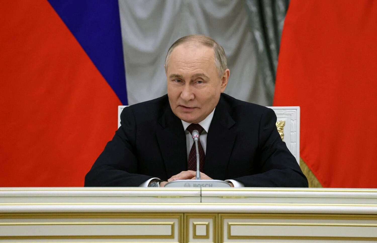 Karo nusikaltimais kaltinamas Rusijos diktatorius Vladimiras Putinas. Vyacheslavo Prokofyevo („Sputnik“/„Scanpix“) nuotr.