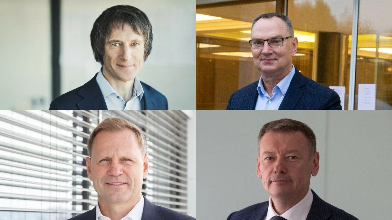 Iš kairės į dešinę: Arūnas Martinkevičius, SBA prezidentas, Sigitas Paulauskas, VMG savininkas, Darius Zubas, „Linas Agro“ valdybos pirmininkas, ir Vidmantas Janulevičius, Lietuvos pramonininkų konfederacijos (LPK) prezidentas. VŽ koliažas.