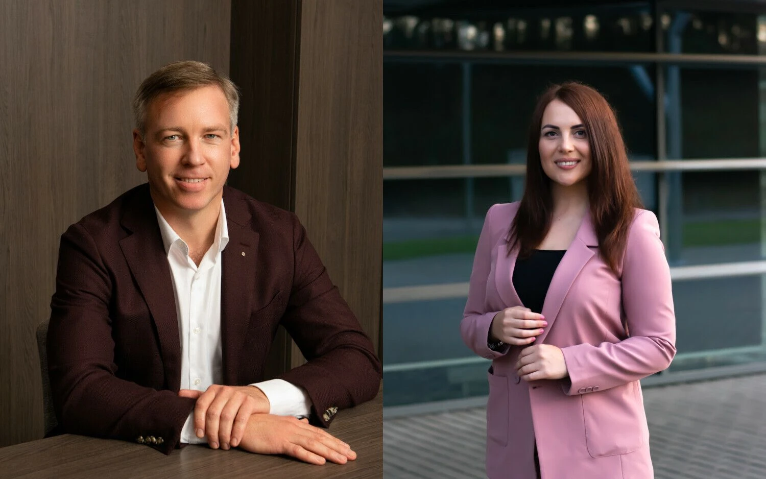 Laimis Jančiūnas, „Buhalterės.lt“ vadovas, Vaida Šulniūtė, „Opatrip.com“ vadovė. VŽ koliažas.