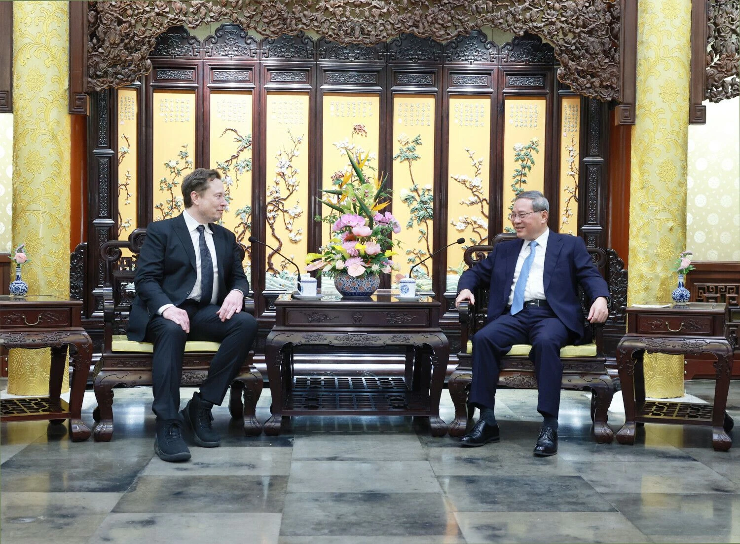 E. Muskas ir Kinijos premjeras Li Qiangas. Wang Ye („Xinhua“/„Zuma Press“) nuotr.