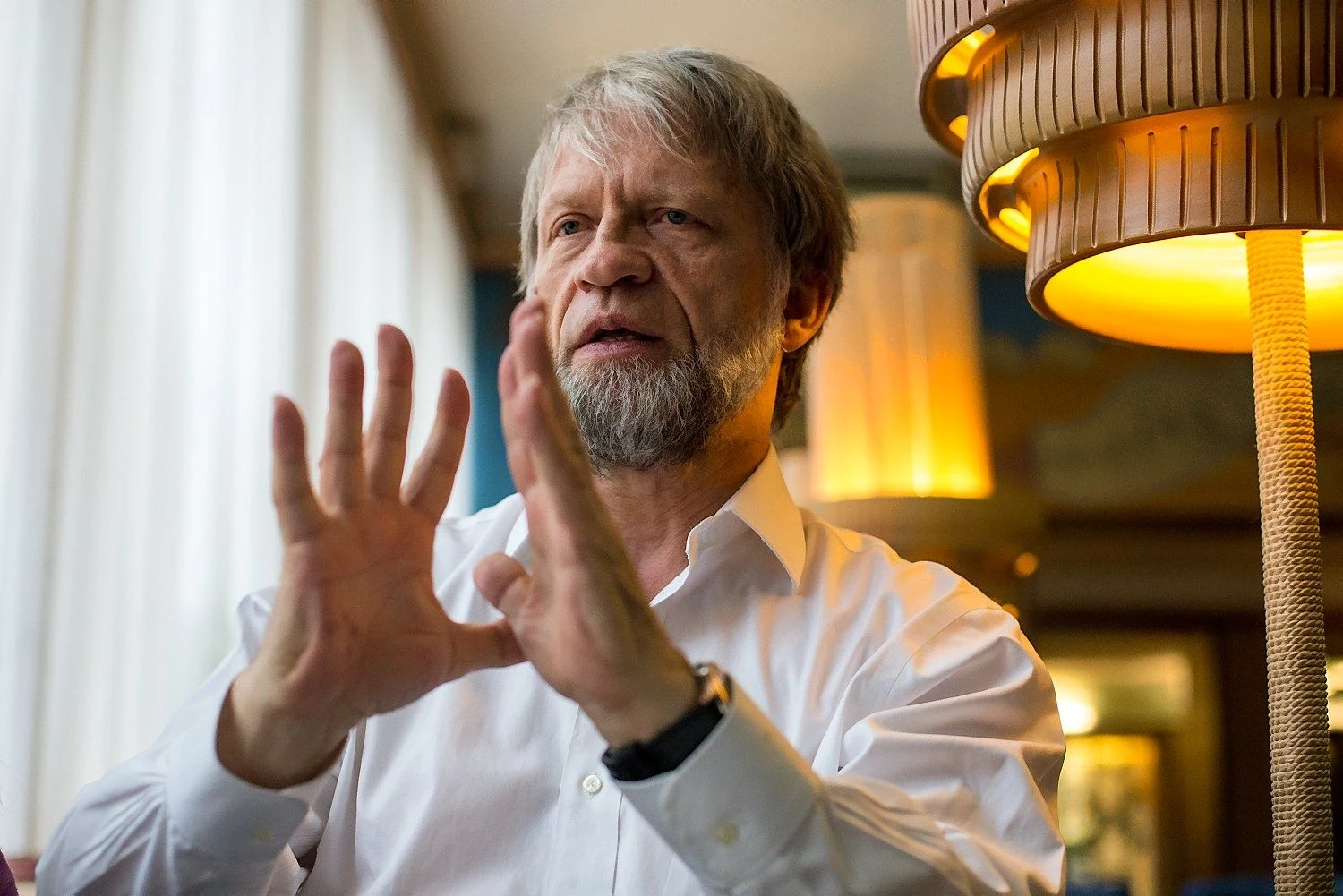 Antanas Mockus Šivickas, buvęs Kolumbijos sostinės Bogotos meras. Vladimiro Ivanovo (VŽ) nuotr.
