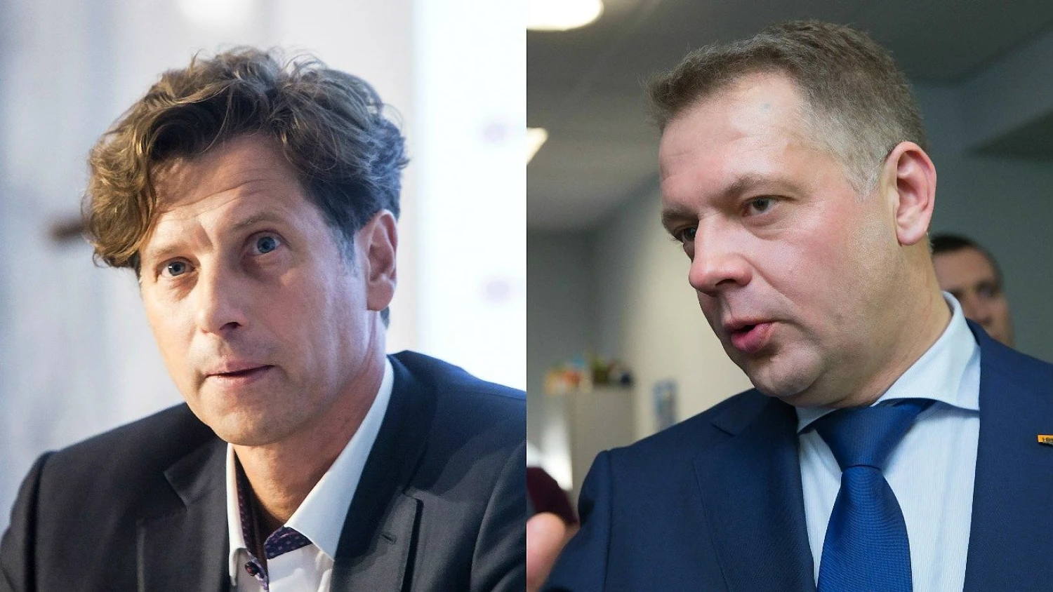 Iš kairės: Darius Mockus, „MG Baltic“ prezidentas, ir Eligijus Masiulis, Liberalų sąjūdžio lyderis. Juditos Grigelytės (VŽ) nuotr. 