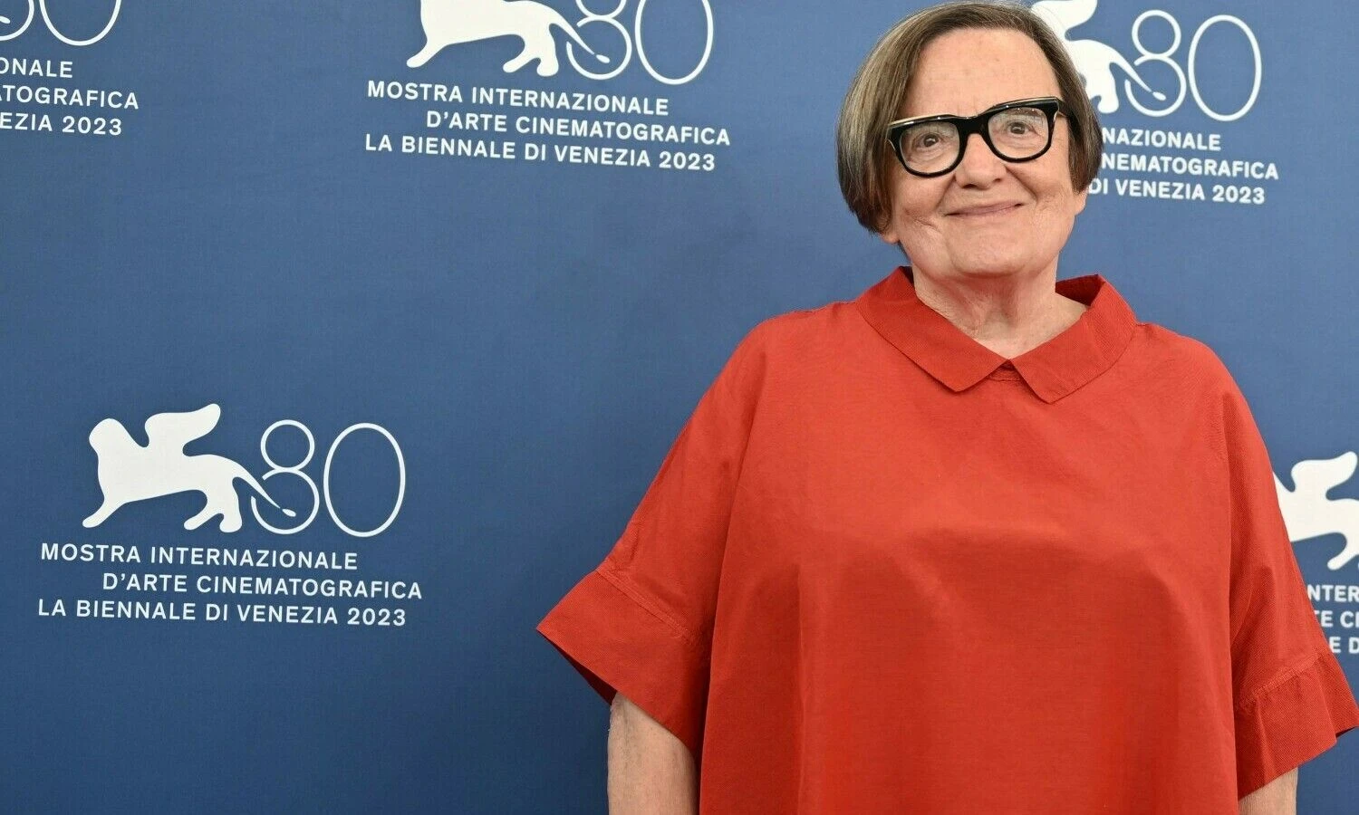 Kino režisierė Agnieszka Holland Venecijos kino festivalyje, 2023 09 05. Tiziano Fabi (AFP / „Scanpix“) nuotr.