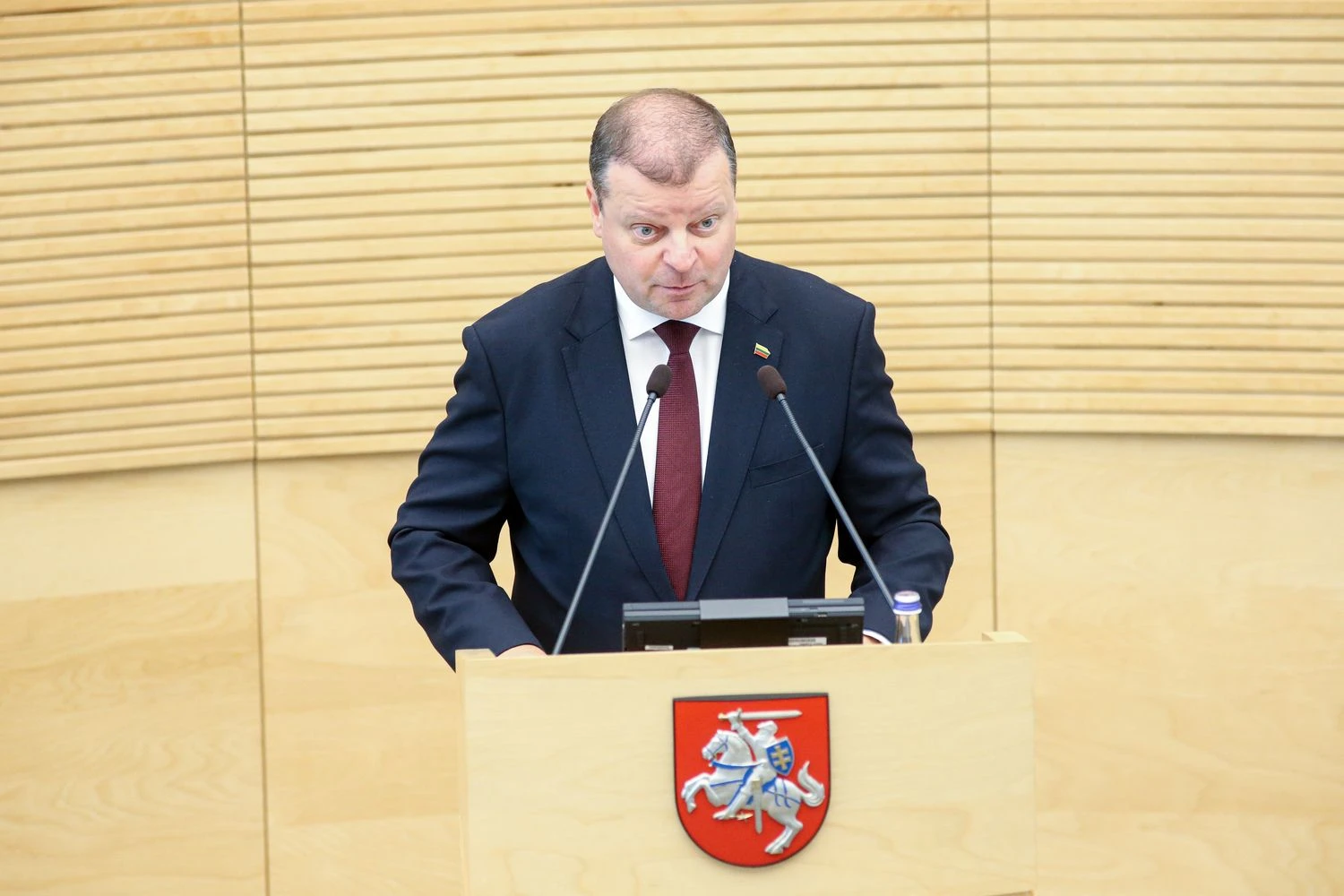 Premjero Sauliaus Skvernelio kandidatūros pateikimas Seimui. Vladimiro Ivanovo (VŽ) nuotr.