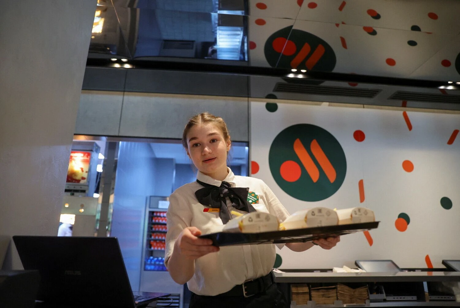 Rusijos „Skanu ir taškas“ restoranų atidarymas. Evgenia Novozhenina („Reuters“ / „Scanpix“) nuotr.