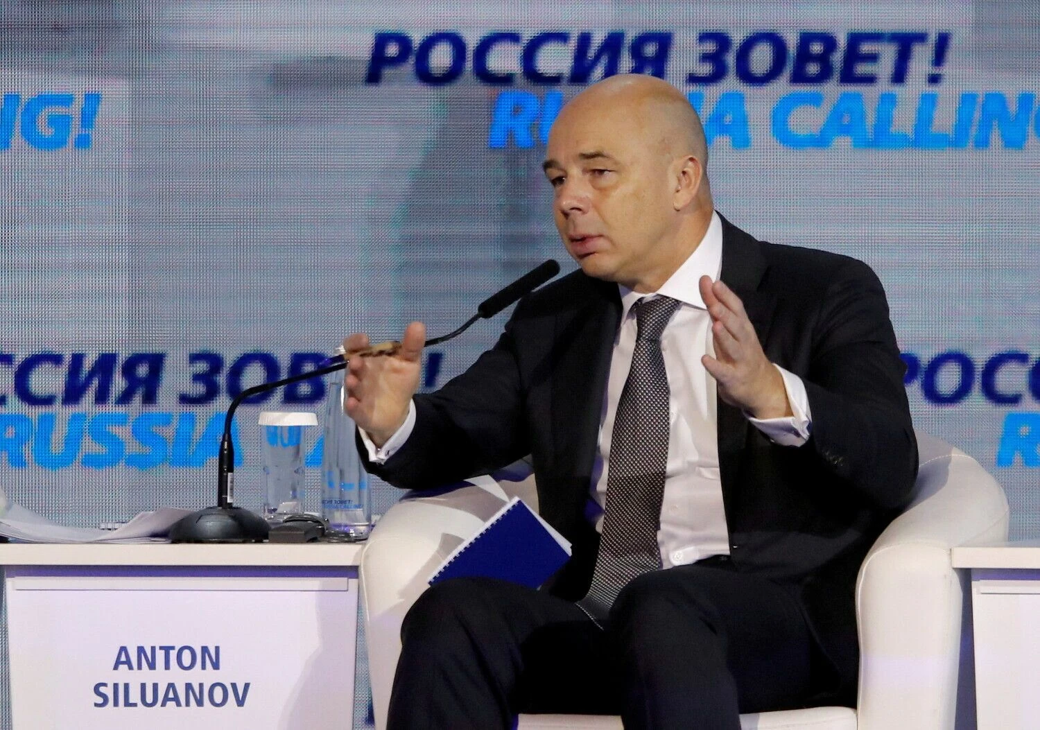 Antonas Siluanovas, Rusijos finansų ministras. Maxim Shemetov („Reuters“ / „Scanpix) nuotr.