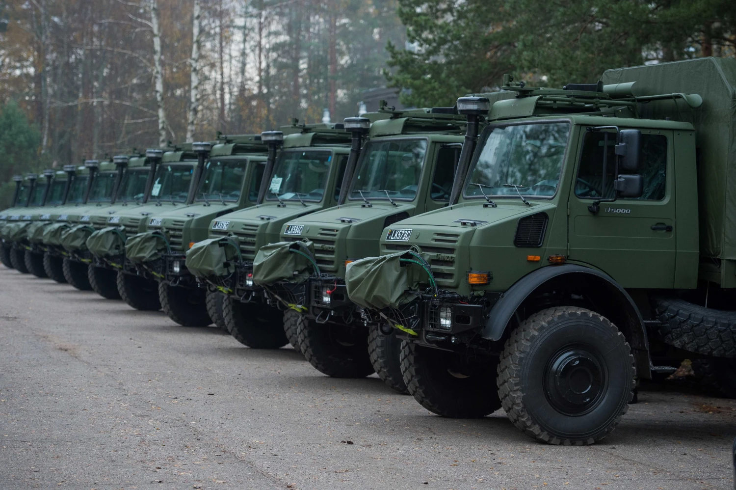 Lietuvos kariuomenė įsigijo 340 „Unimog U5000“ sunkvežimių, kurie visi Lietuvą pasieks iki 2022 m. Alfredo Pliadžio (KAM) nuotr.