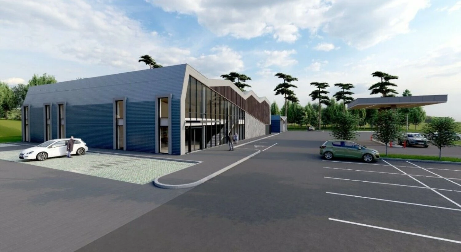 Įmonės vizualizacija.