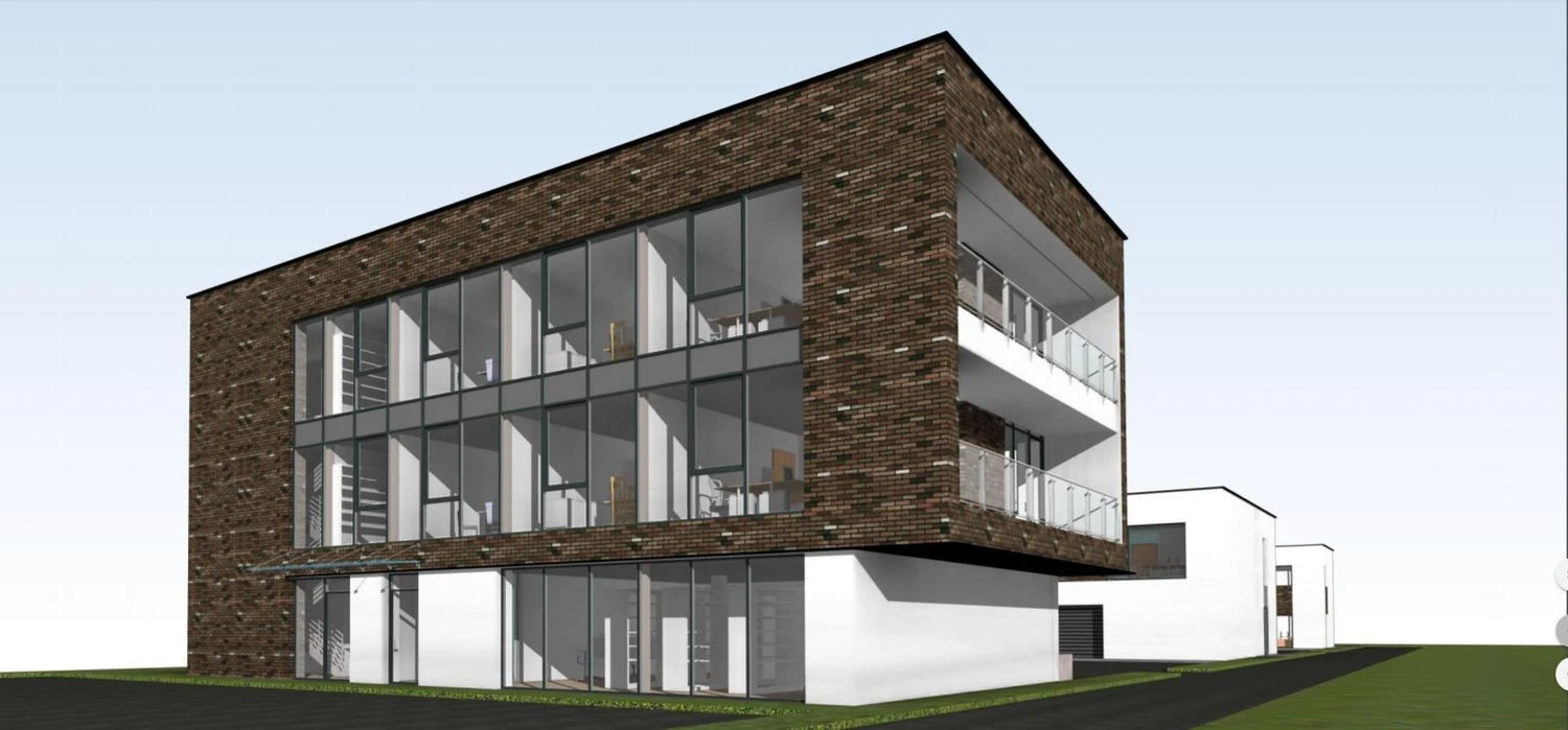 Bendrovės vizualizacija.