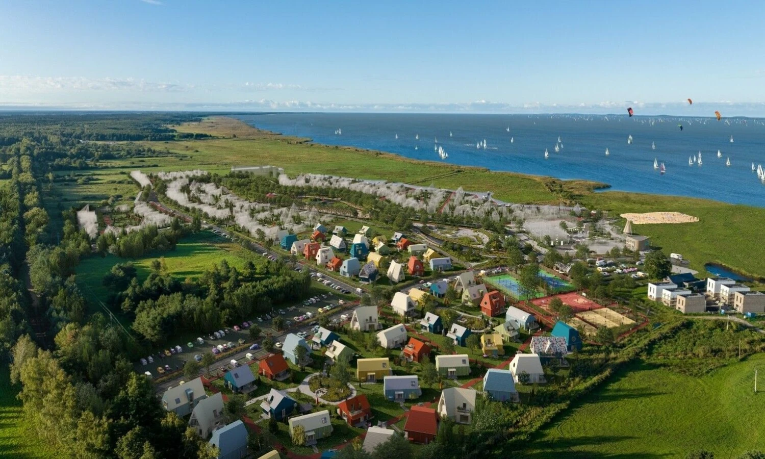 Projektas „Vėjo miestelis“. Bendrovės vizualizacija.