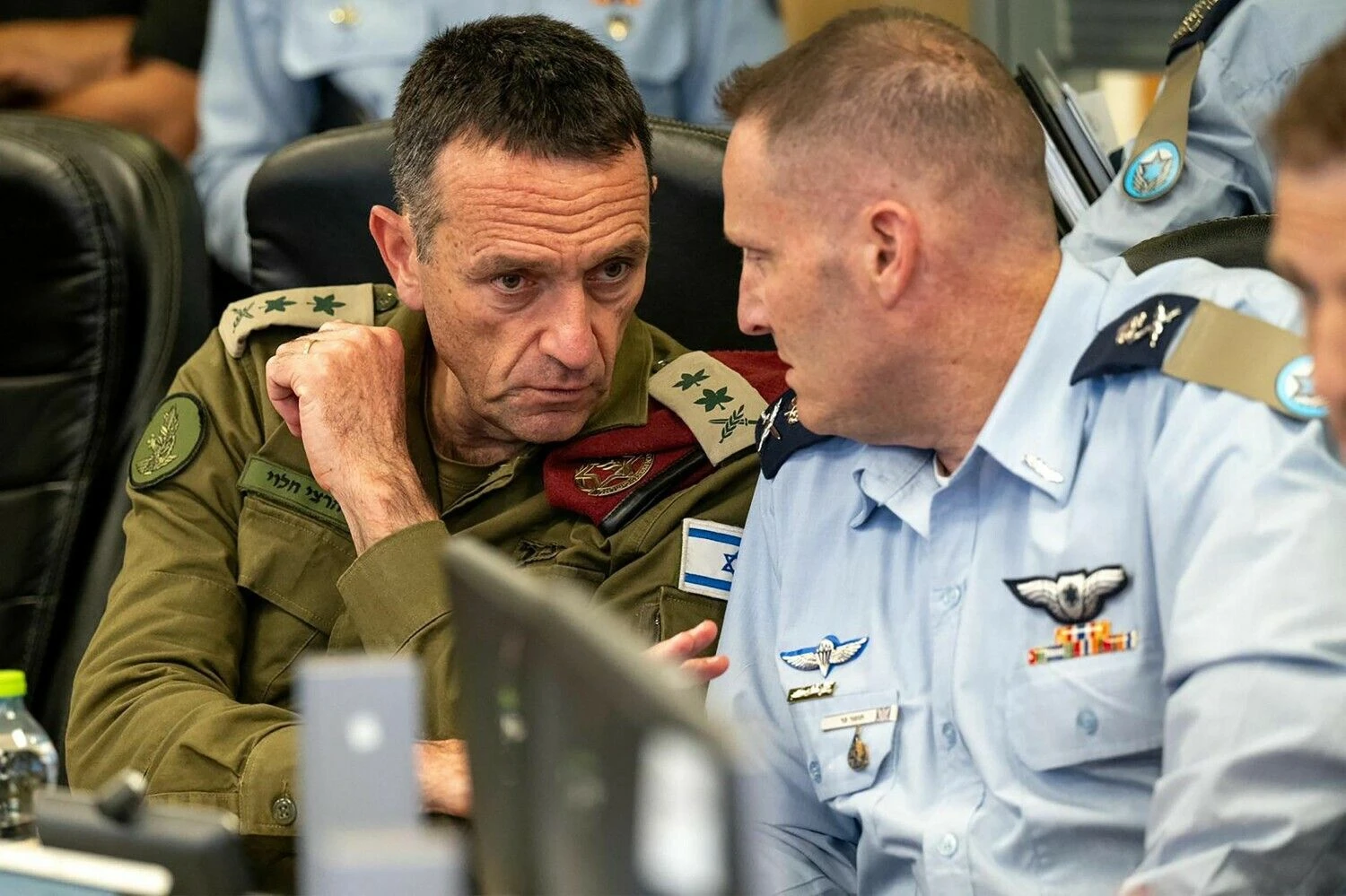 Izraelio kariuomenės vadų susitikimas po Irano atakos. AFP nuotr.