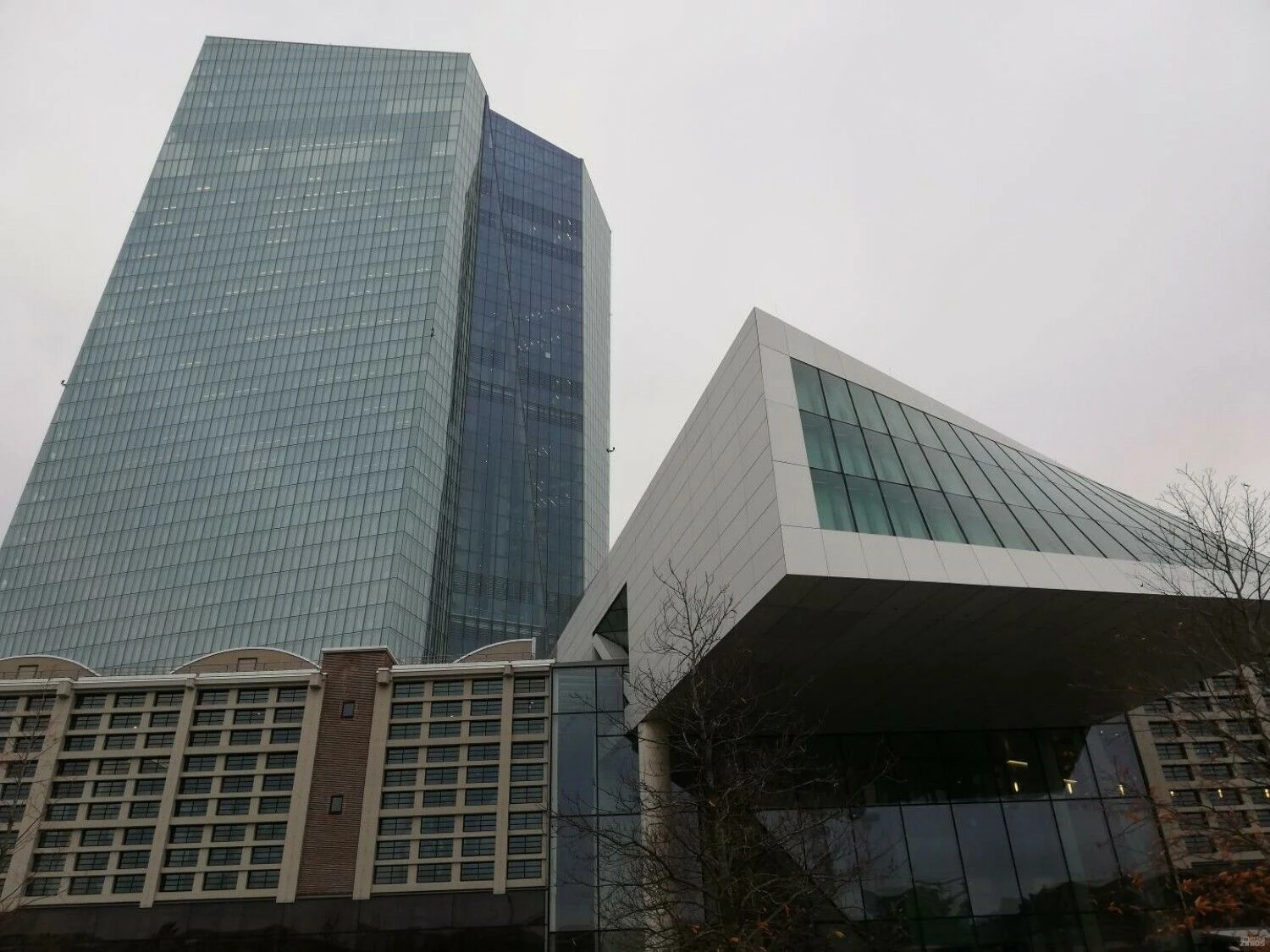 Europos centrinio banko būstinė Frankfurte. Pauliaus Čiulados nuotr.