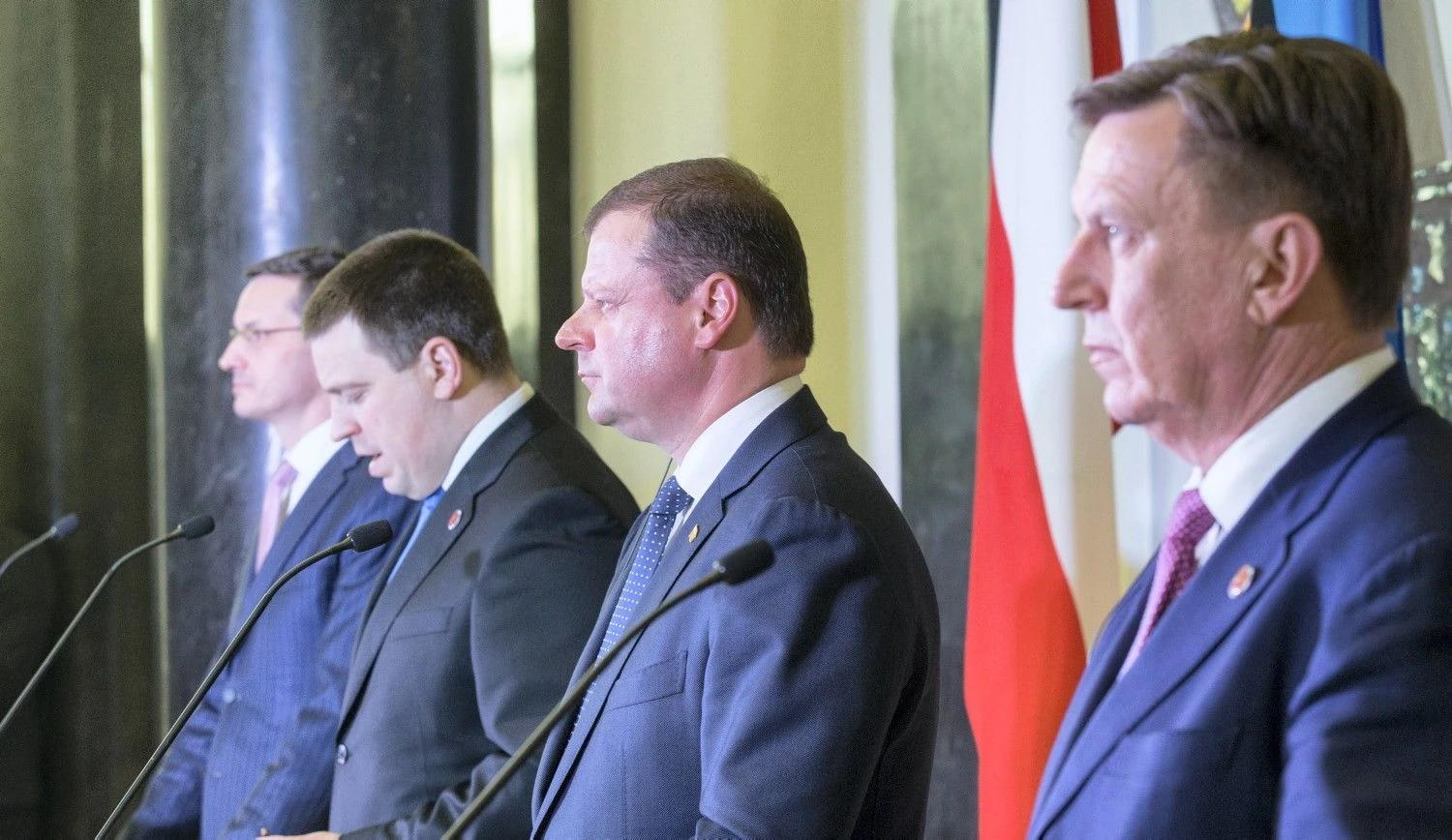 Baltijos Ministrų Tarybos Ministrų Pirmininkų Tarybos spaudos konferencija. Juditos Grigelytės (VŽ) nuotr.