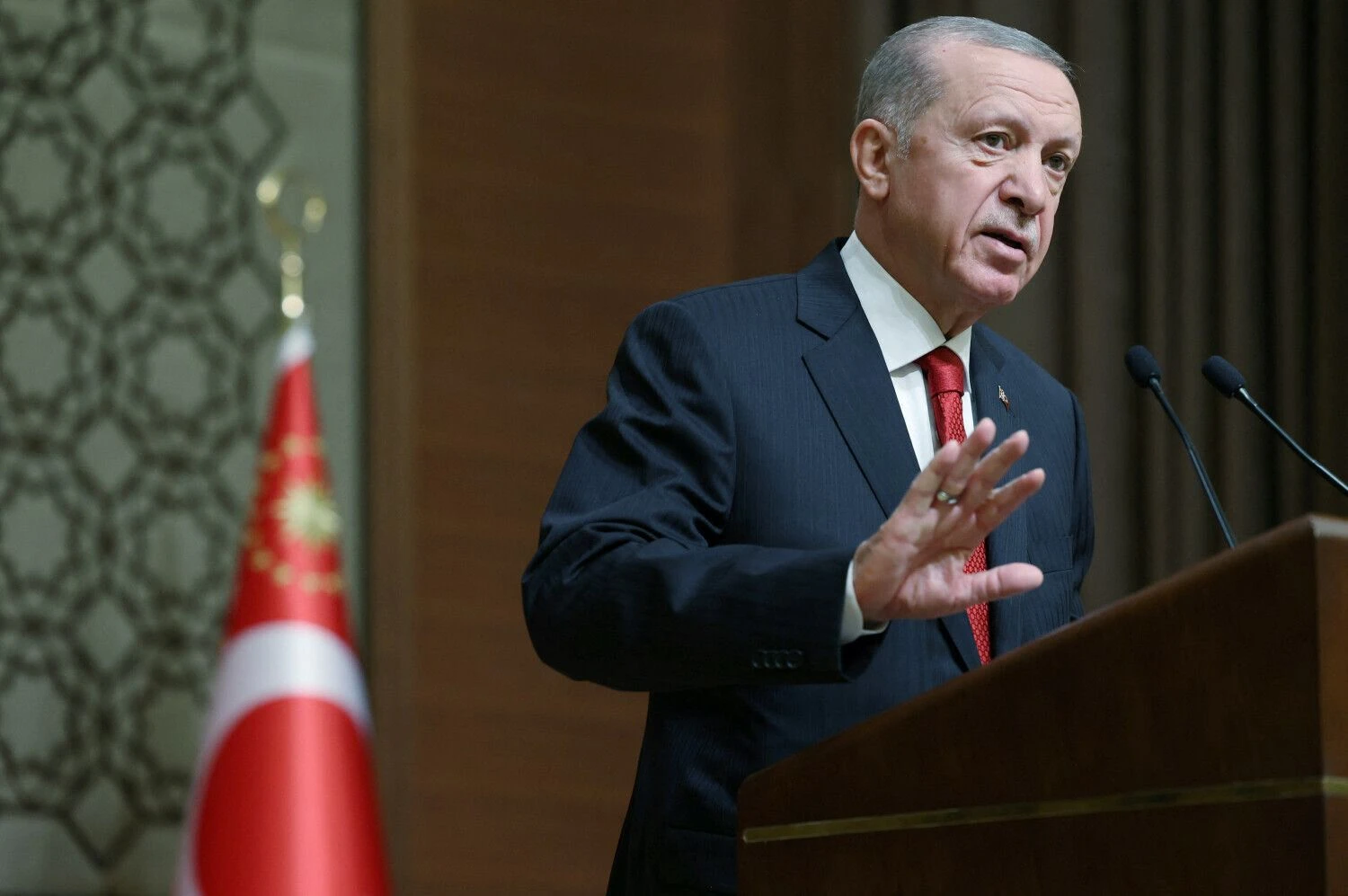 Recepas Tayyipas Erdoganas, Turkijos prezidentas. Murato Cetinmuhurdaro (PPO / „Scanpix“) nuotr.