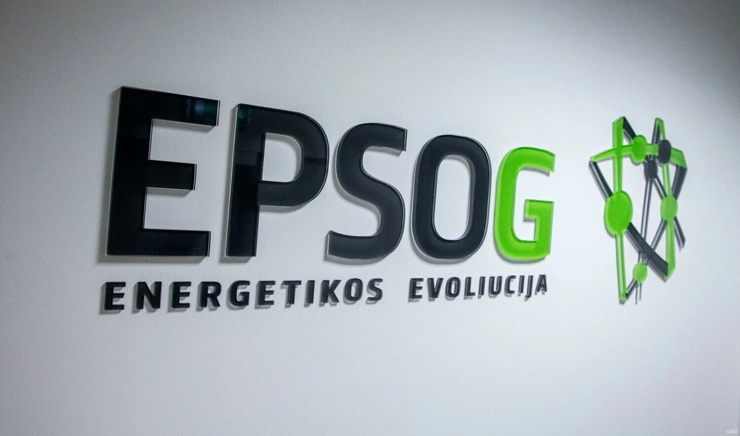 Įmonių grupės UAB „EPSO-G“ iškaba. Juditos Grigelytės (VŽ) nuotr.