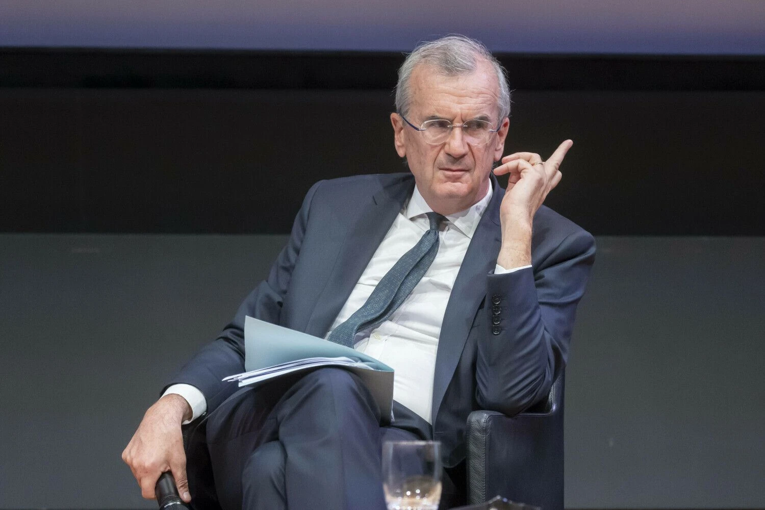 Francois‘as Villeroy de Galhau, Prancūzijos centrinio banko valdybos pirmininkas. Vincento Isore'o („Imago“ / „Scanpix“) nuotr.