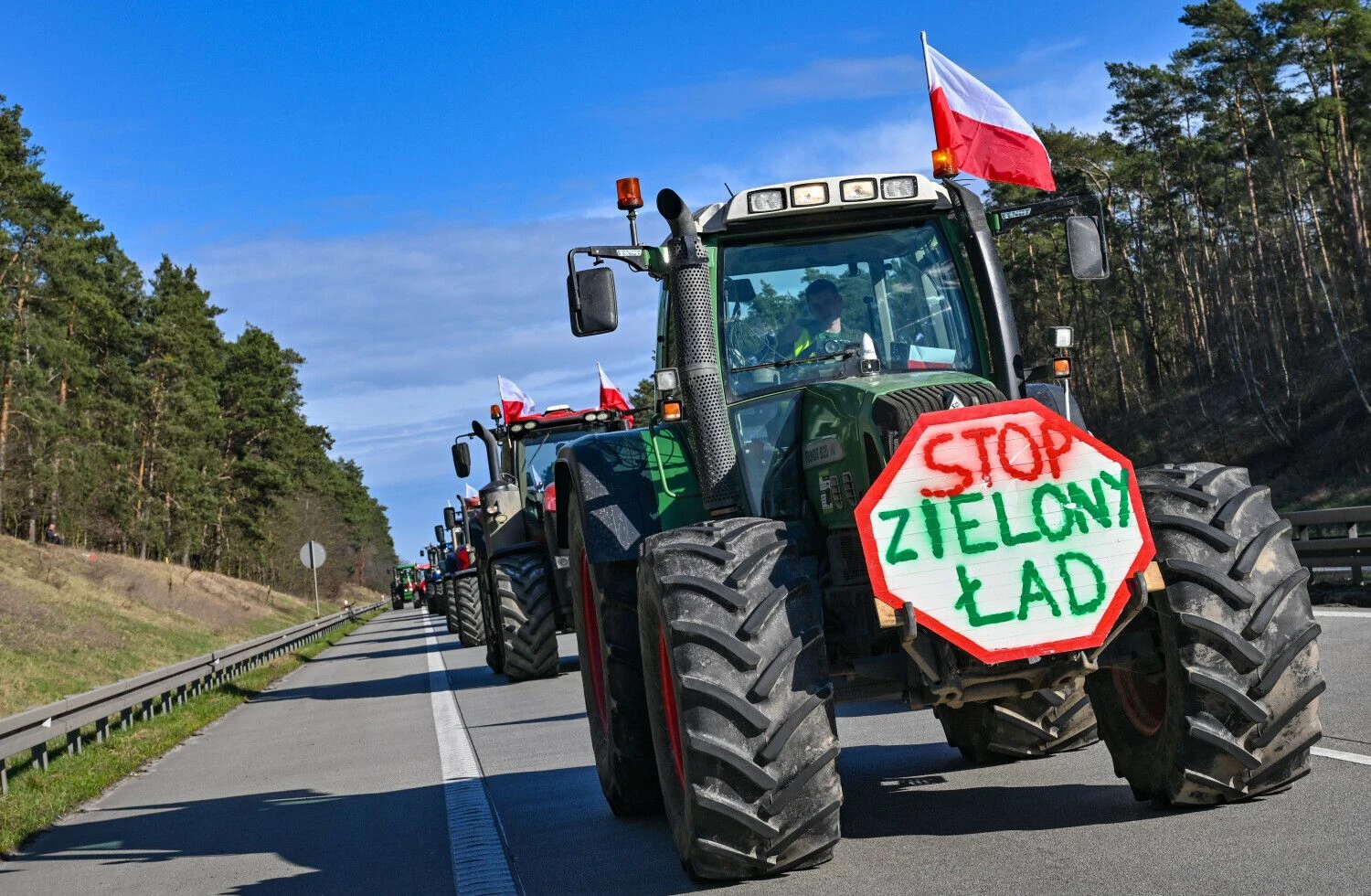 Lenkijos ūkininkų protestas. Patricko Pleulo (DPA / „Scanpix“) nuotr.