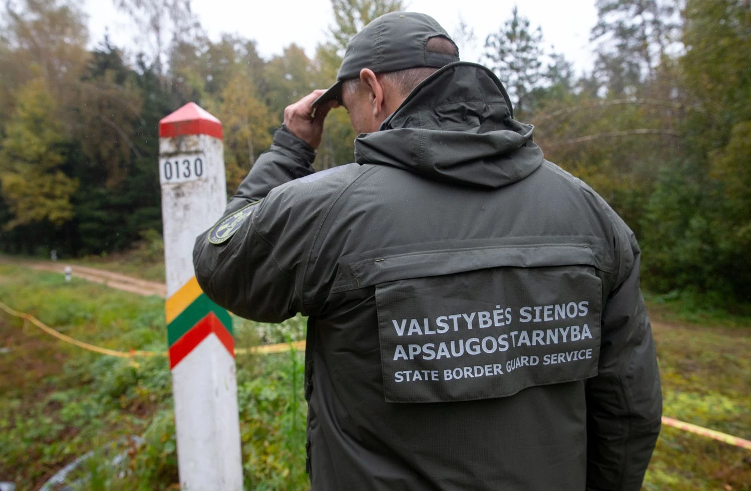 Lietuvos-Baltarusijos pasienis ties Latežeriu. Druskininkų pasienio užkardos vadas Andrius Beloručkinas. Juditos Grigelytės (VŽ) nuotr.