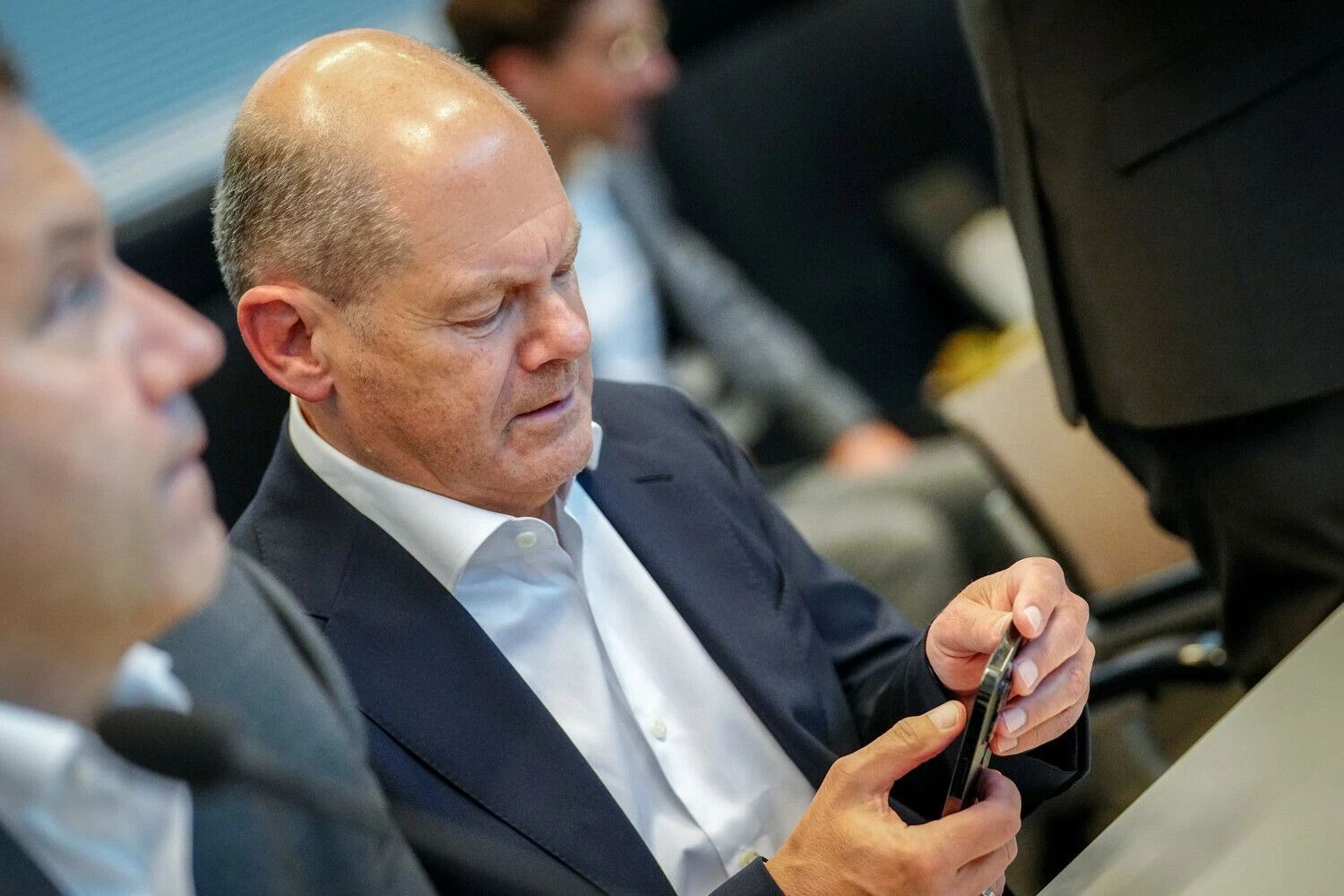 Olafas Scholzas, Vokietijos kancleris. Kay'aus Nietfeldo (DPA / „Scanpix“) nuotr.