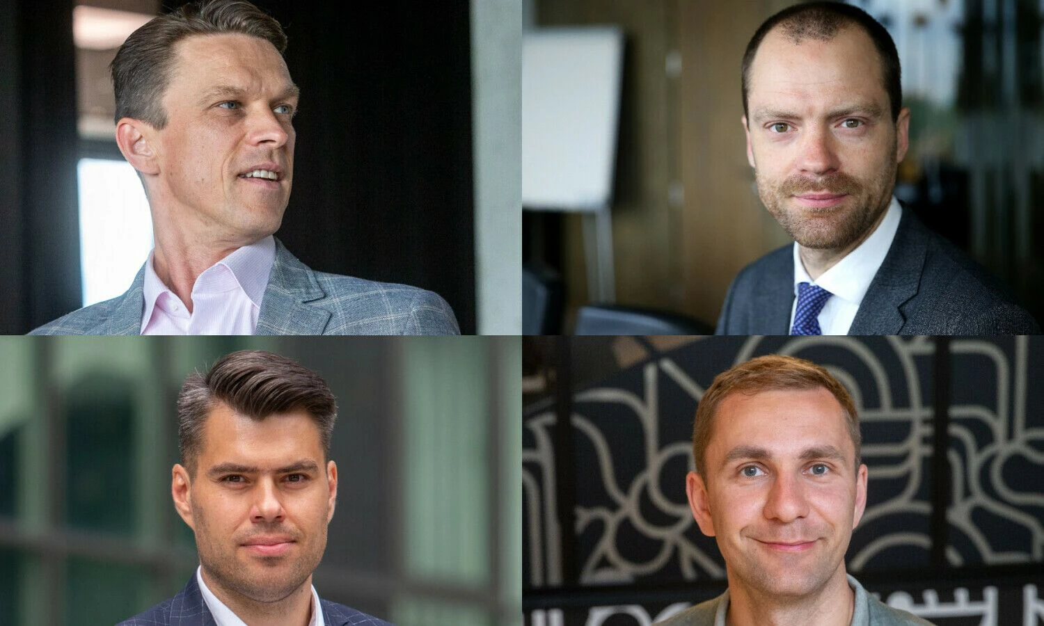 Julius Dovidonis, „Realco“ vadovas, Rytis Davidovičius, „Braitin“ direktorius, Arnoldas Antanavičius, VšĮ „Realdata“ vadovas, Martynas Stankevičius, „Rontgen“, direktorius. VŽ koliažas.