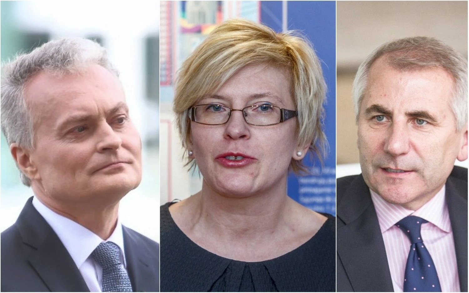 Gitanas Nausėda, Ingrida Šimovytė, Vygaudas Ušackas. VŽ nuotr. ir montažas.