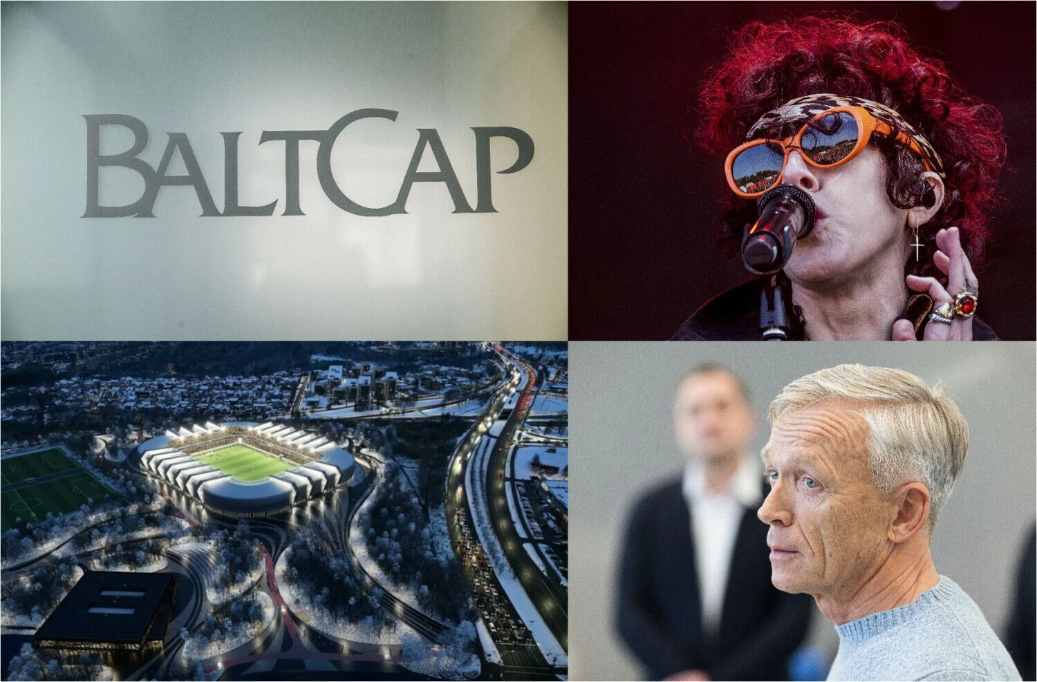 VŽ koliažas: JAV dainininkė LP, Nacionalinio stadiono komplekso vizualizacija, Arvydas Avulis, „Hanner“ valdybos pirmininkas.